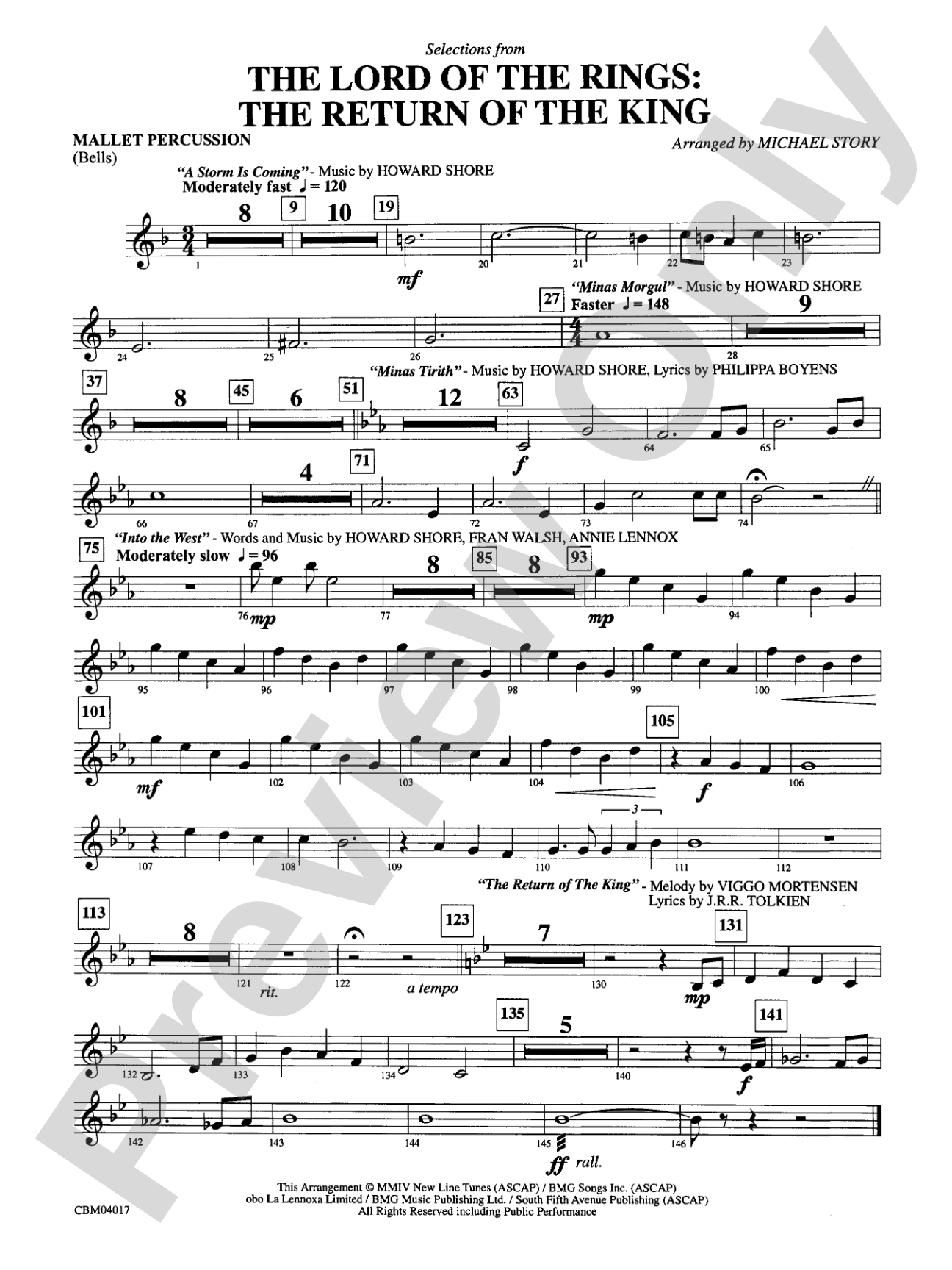 The Lord of the Rings: The Return of the King, Selections from: Mallets