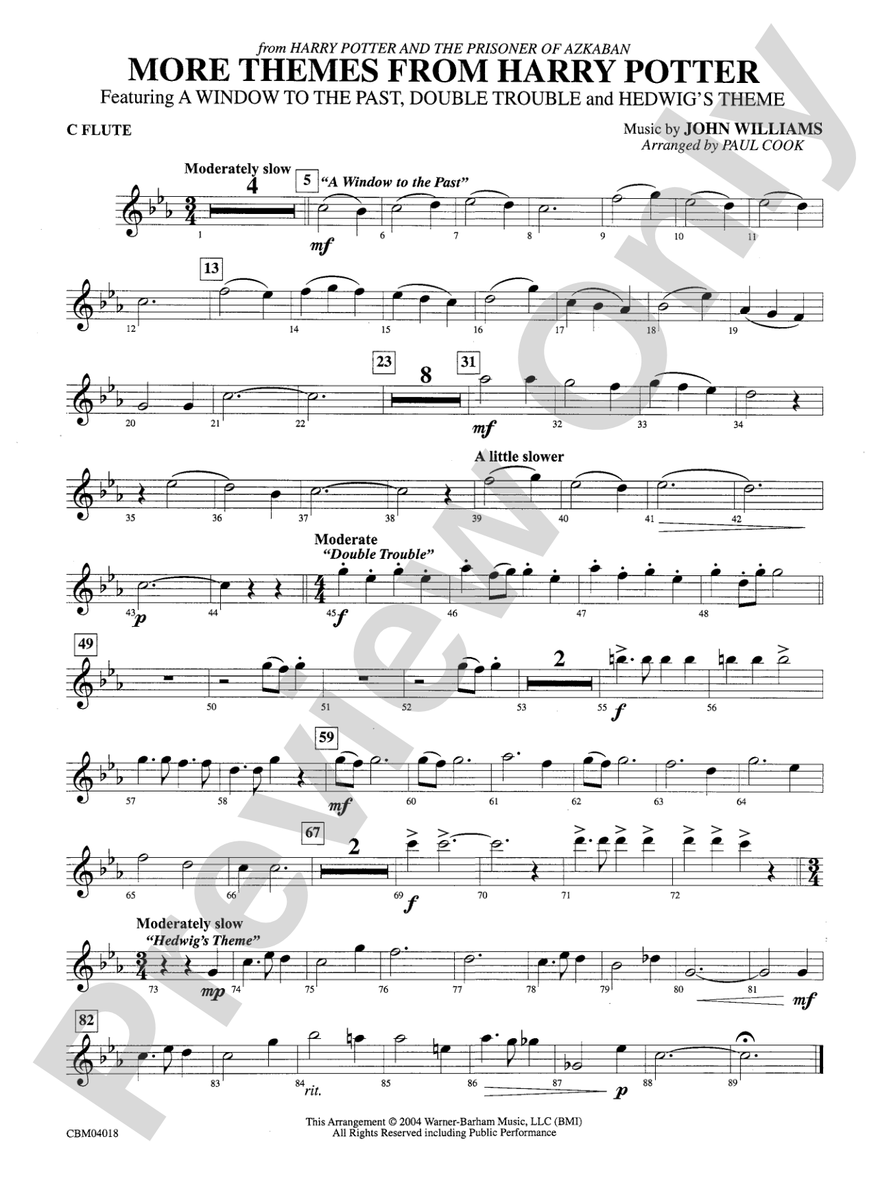 Harry Potter and the Prisoner of Azkaban, More Themes from: Flute
