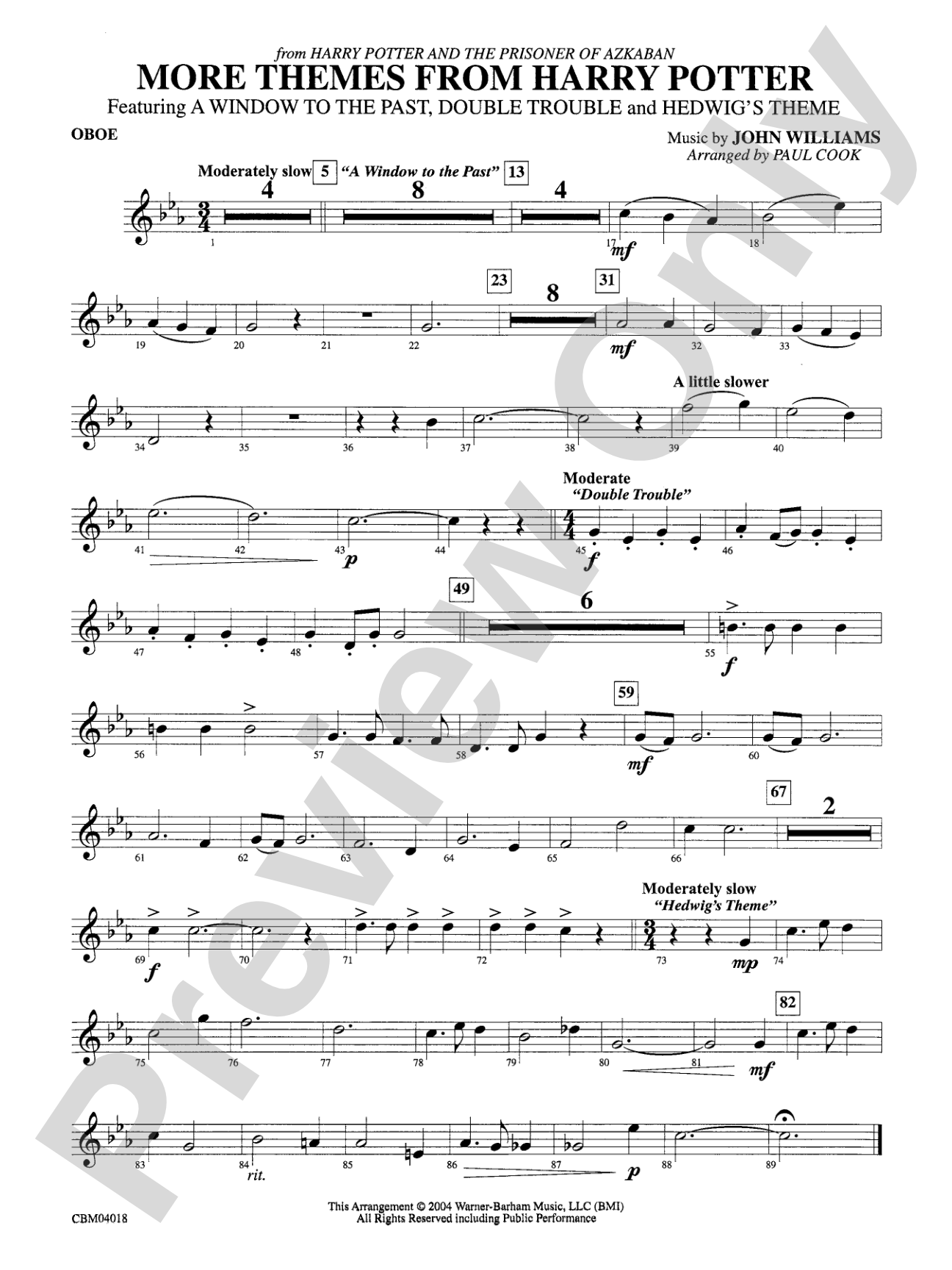 Harry Potter and the Prisoner of Azkaban, More Themes from: Oboe