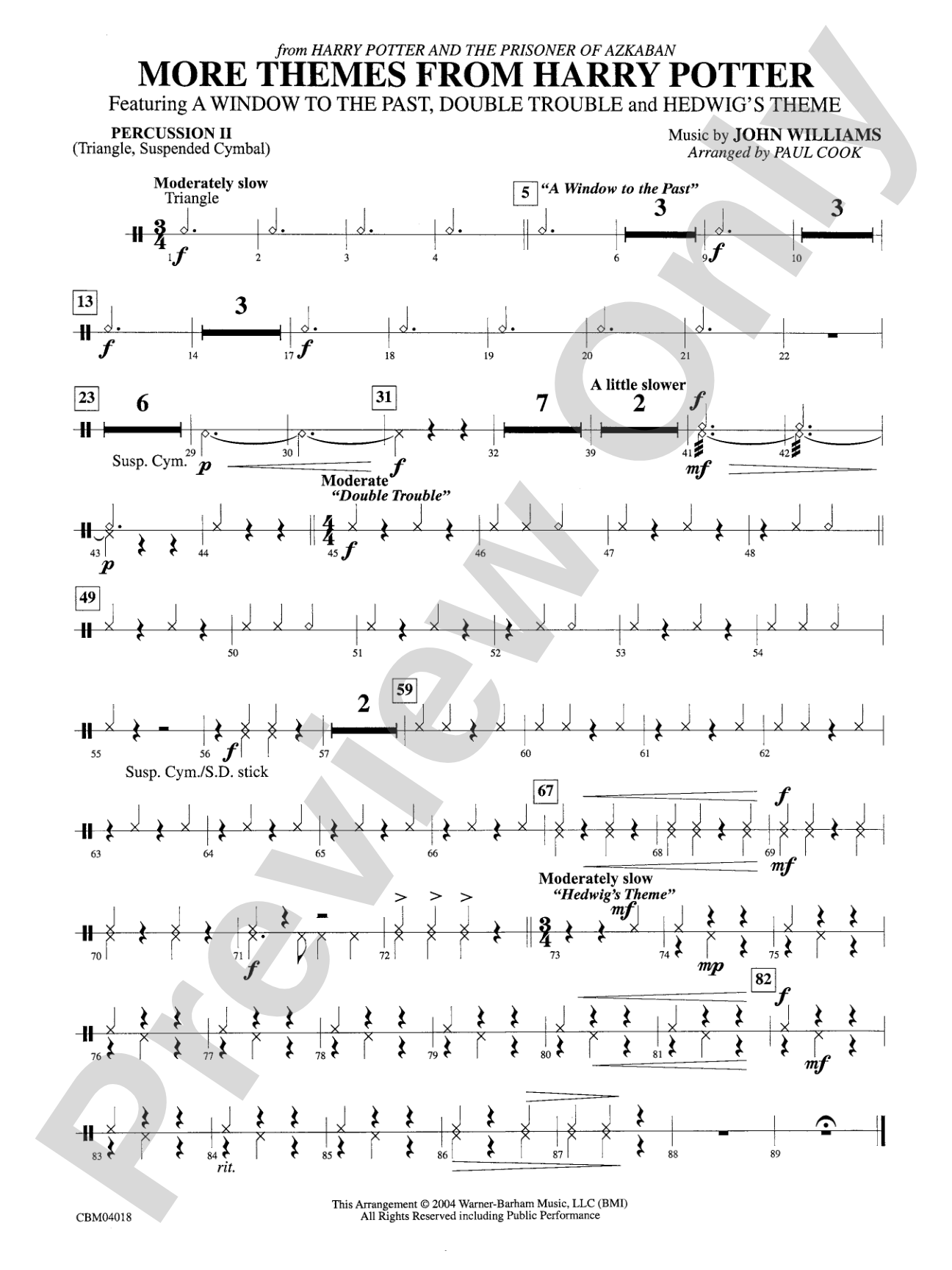 Harry Potter and the Prisoner of Azkaban, More Themes from: 2nd Percussion