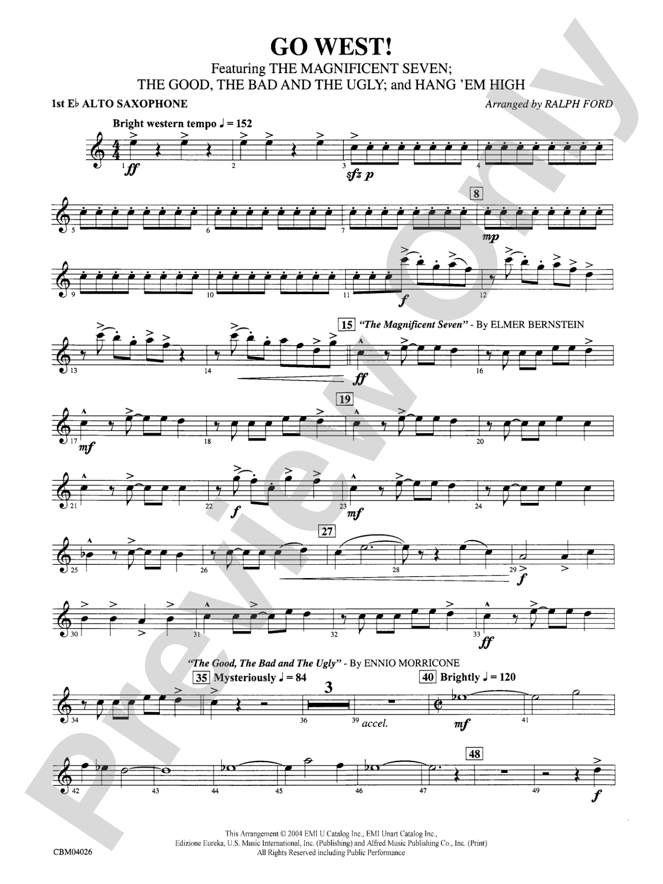 Go West!: E-flat Alto Saxophone