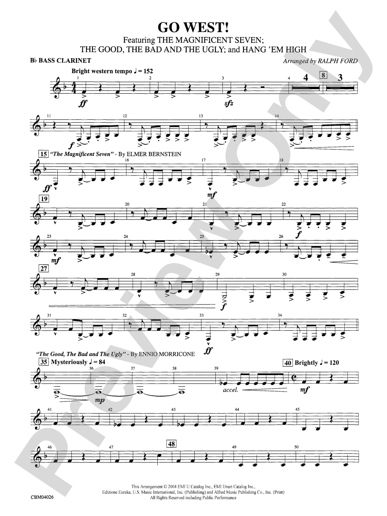 Go West!: B-flat Bass Clarinet