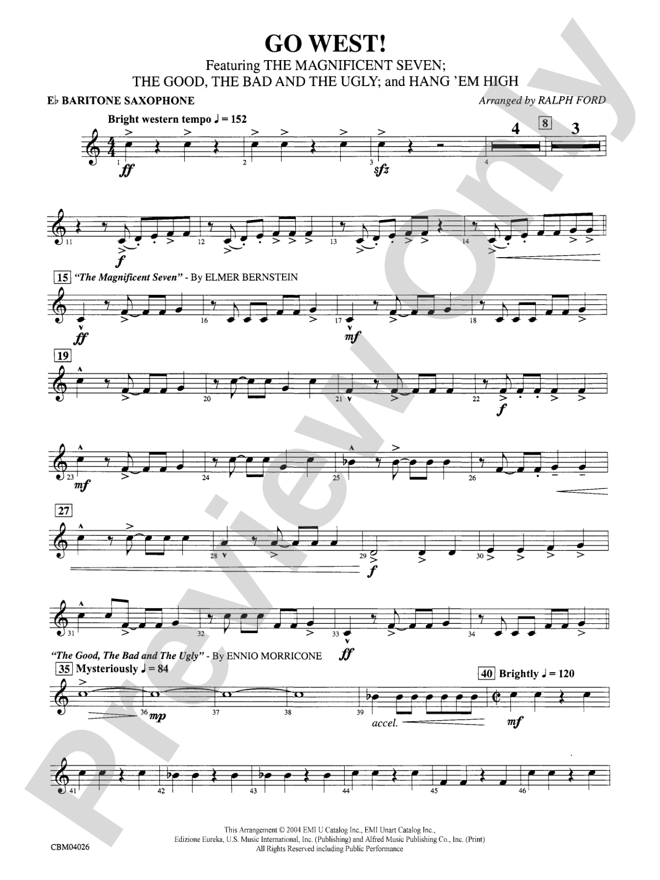 Go West!: E-flat Baritone Saxophone