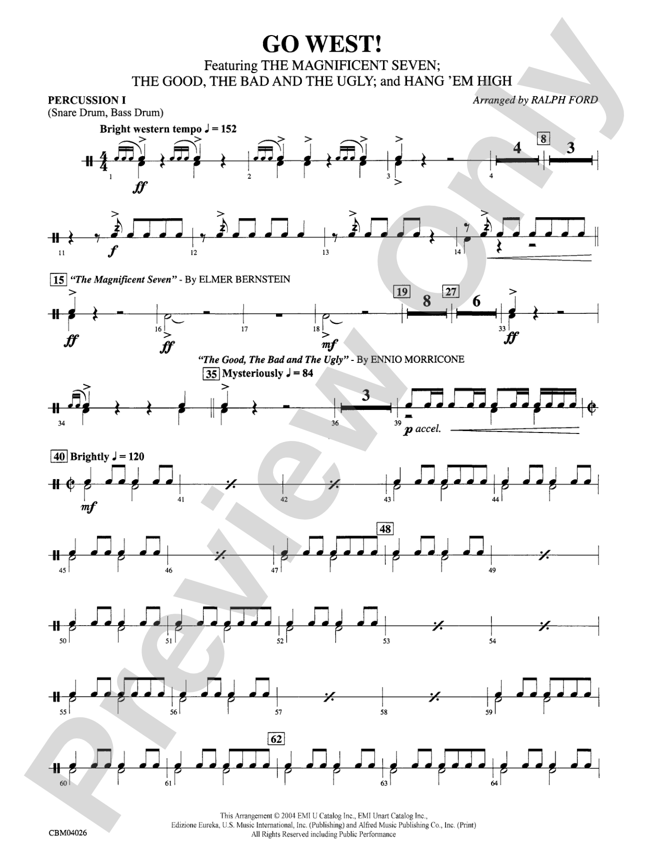 Go West!: 1st Percussion