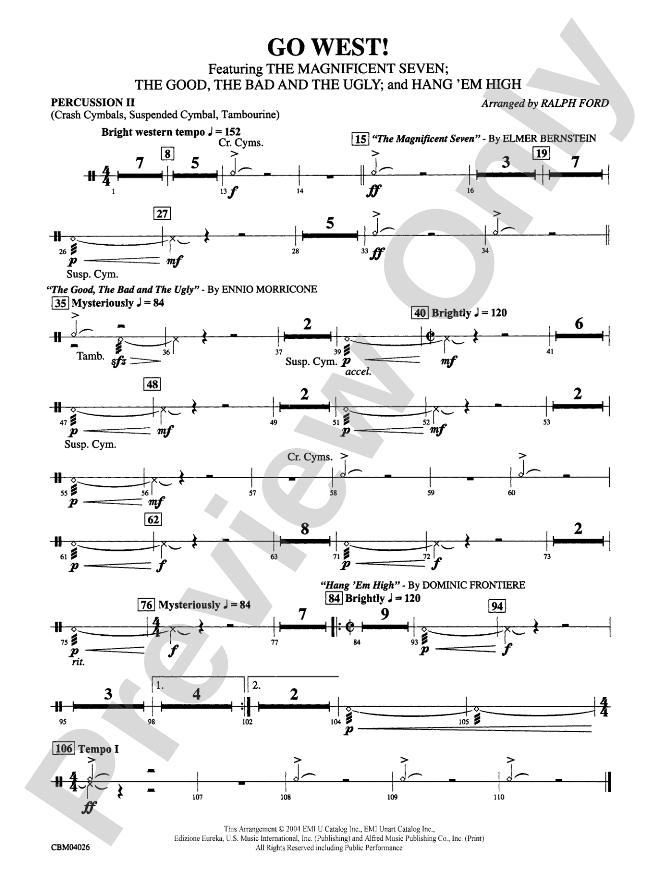 Go West!: 2nd Percussion