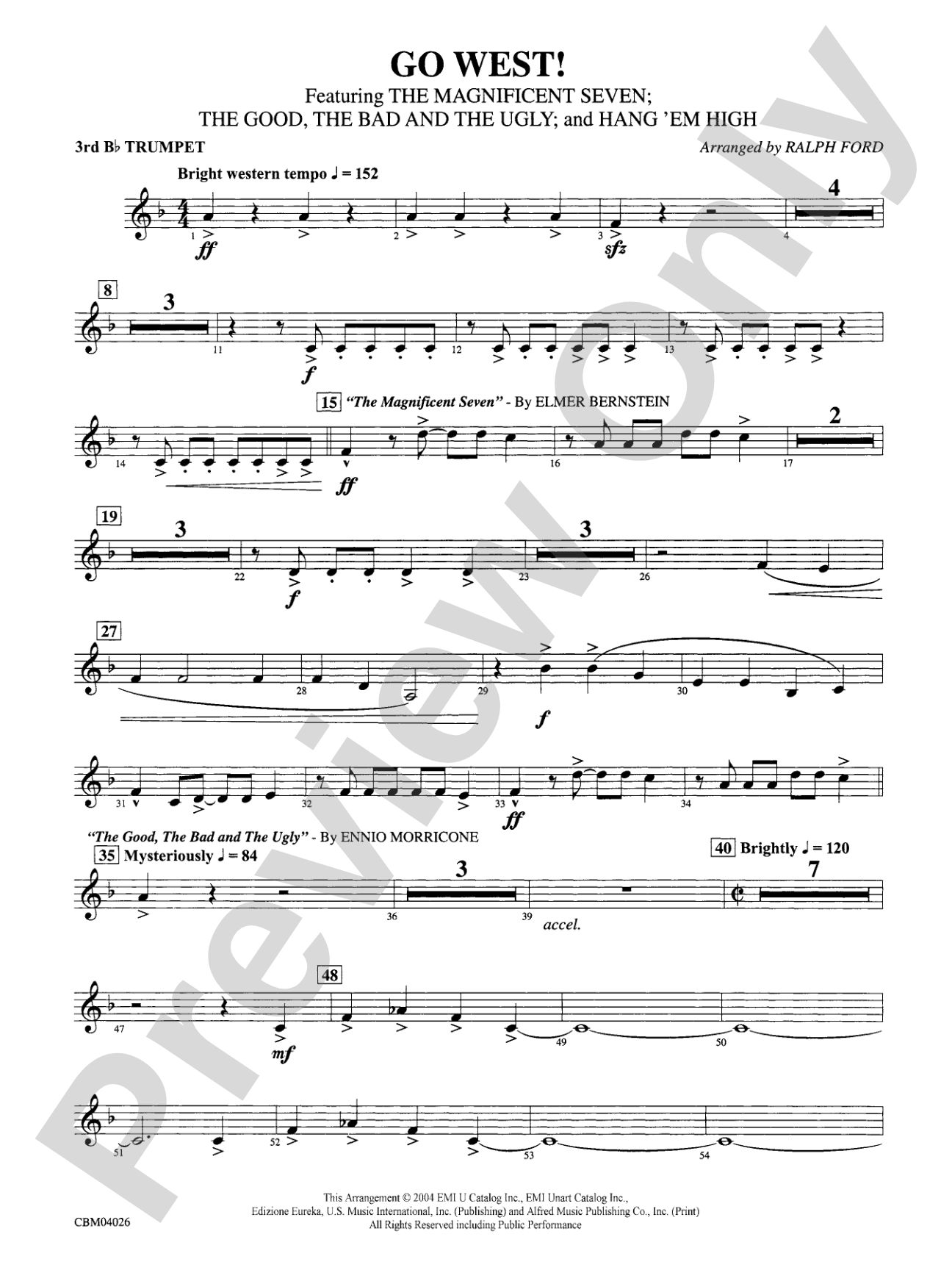 Go West!: 3rd B-flat Trumpet