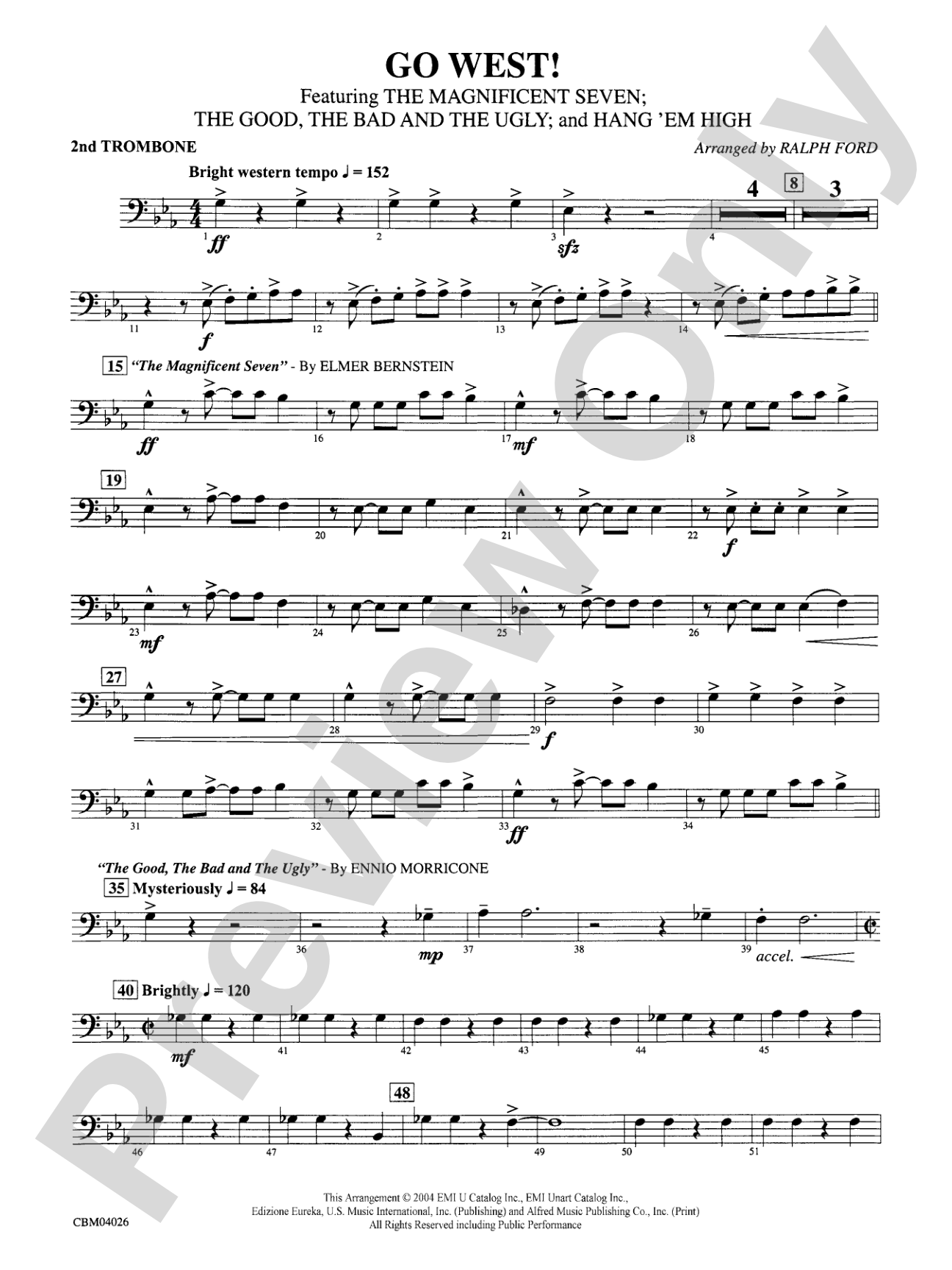 Go West!: 2nd Trombone