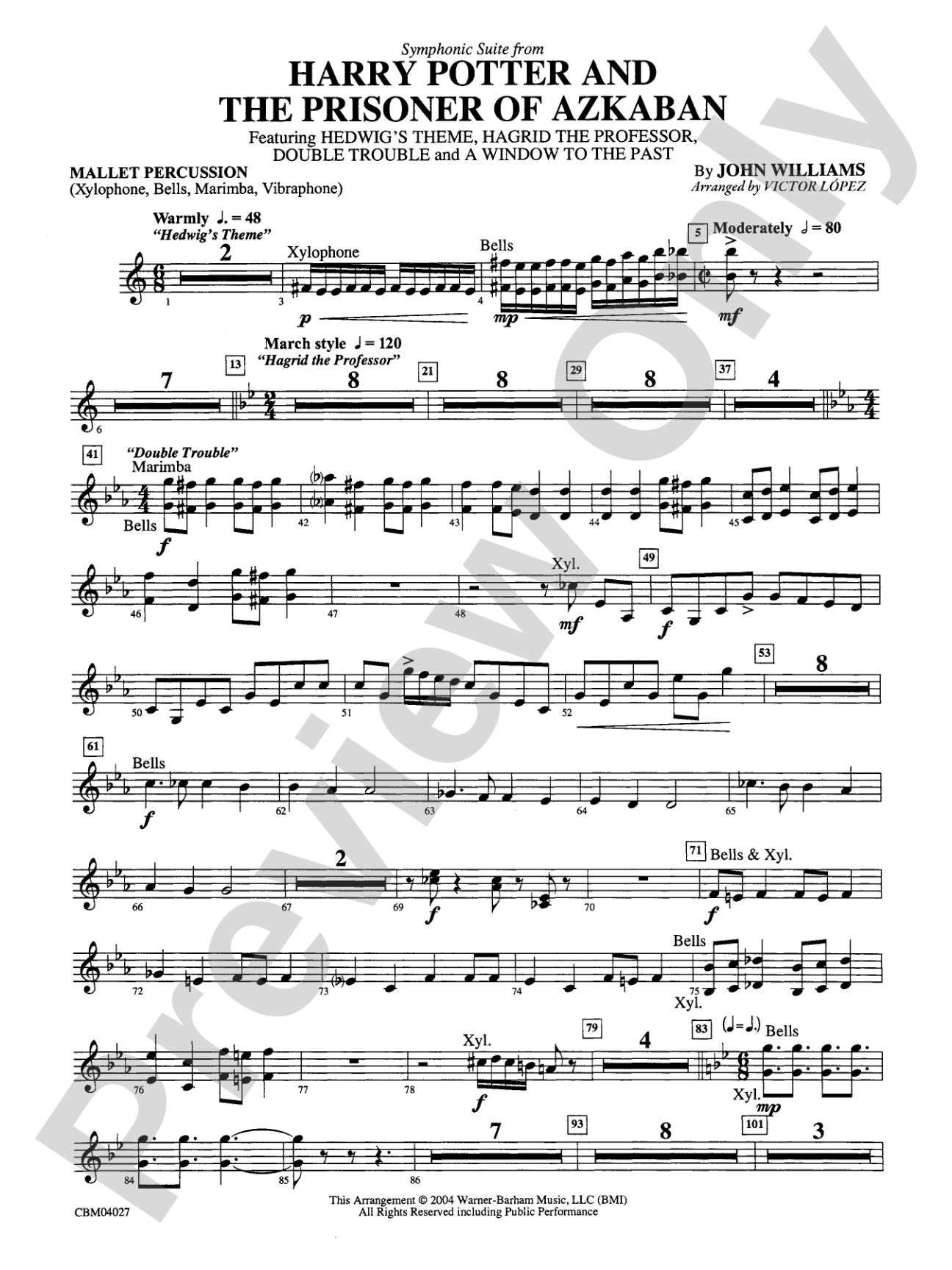 Harry Potter and the Prisoner of Azkaban, Symphonic Suite from: Mallets