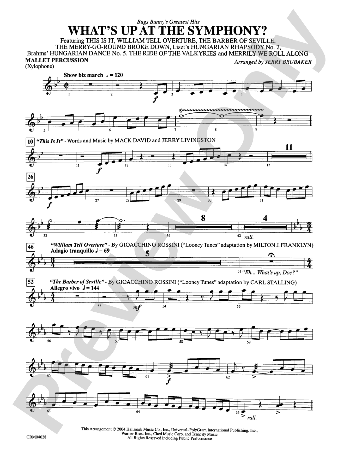 What's Up at the Symphony? Bugs Bunny's Greatest Hits (Medley): Mallets