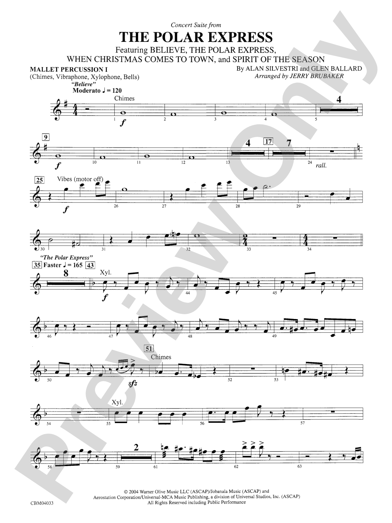 The Polar Express, Concert Suite from: Mallets