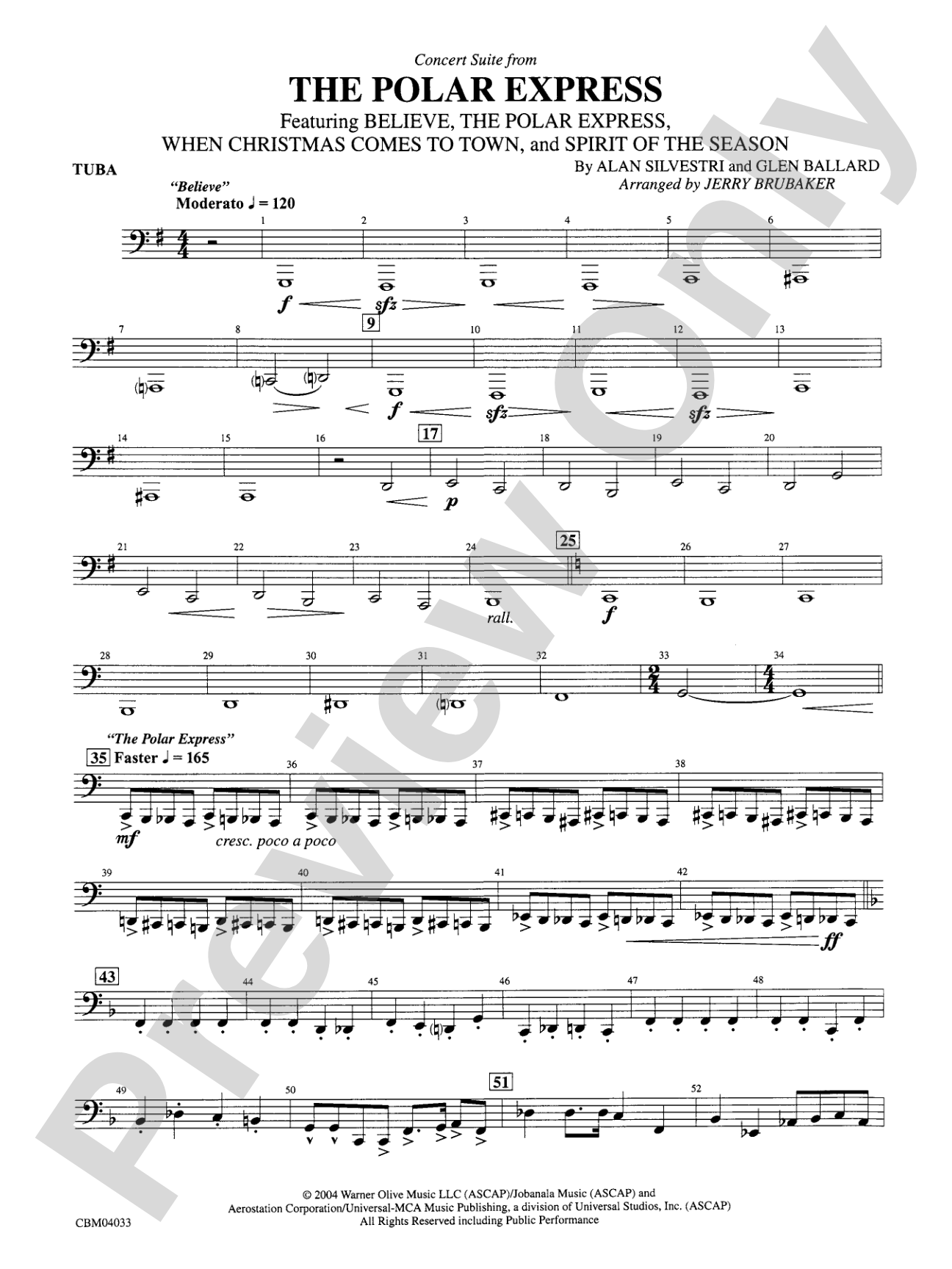 The Polar Express, Concert Suite from: Tuba