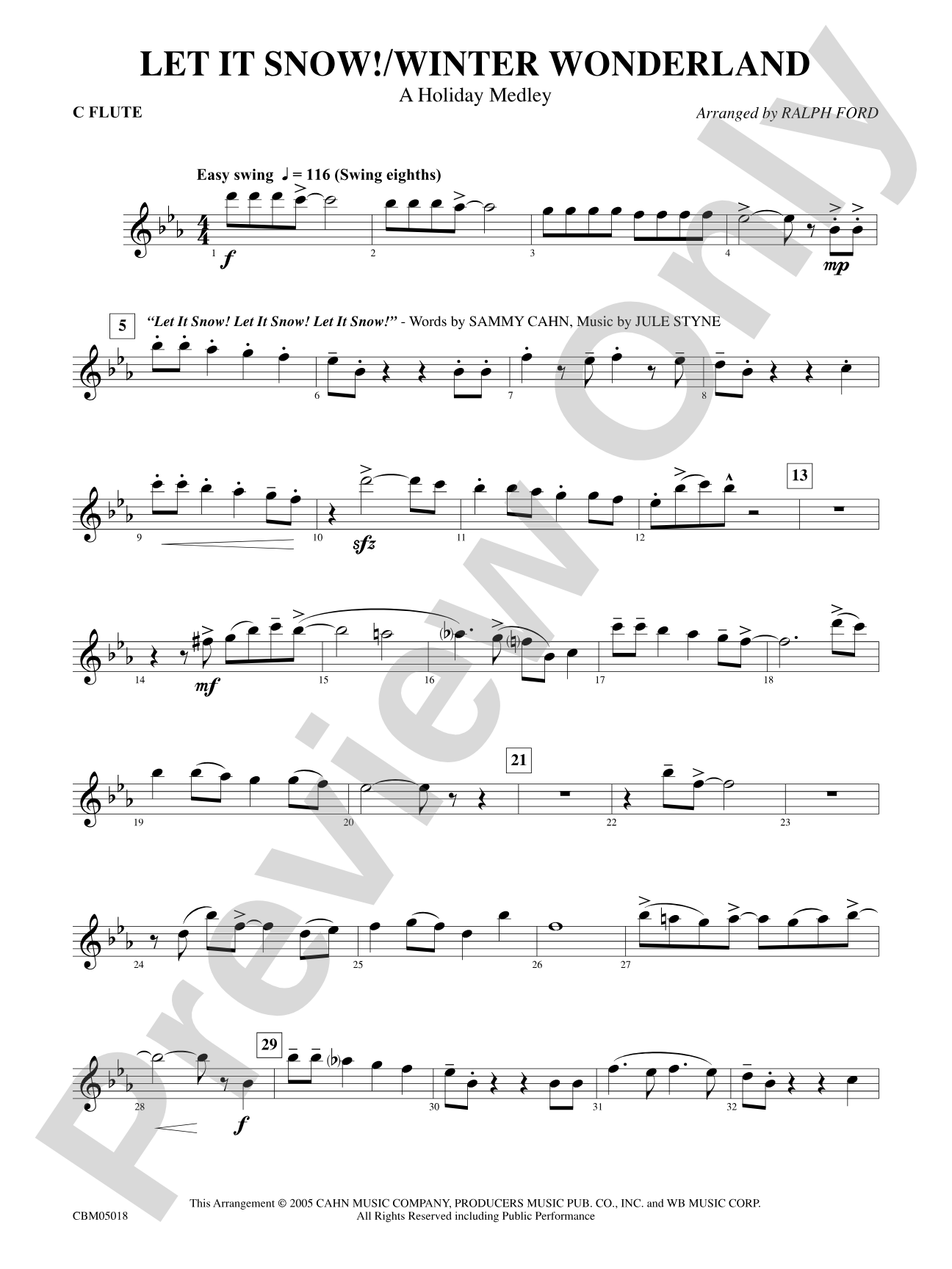 Let It Snow! / Winter Wonderland: Flute
