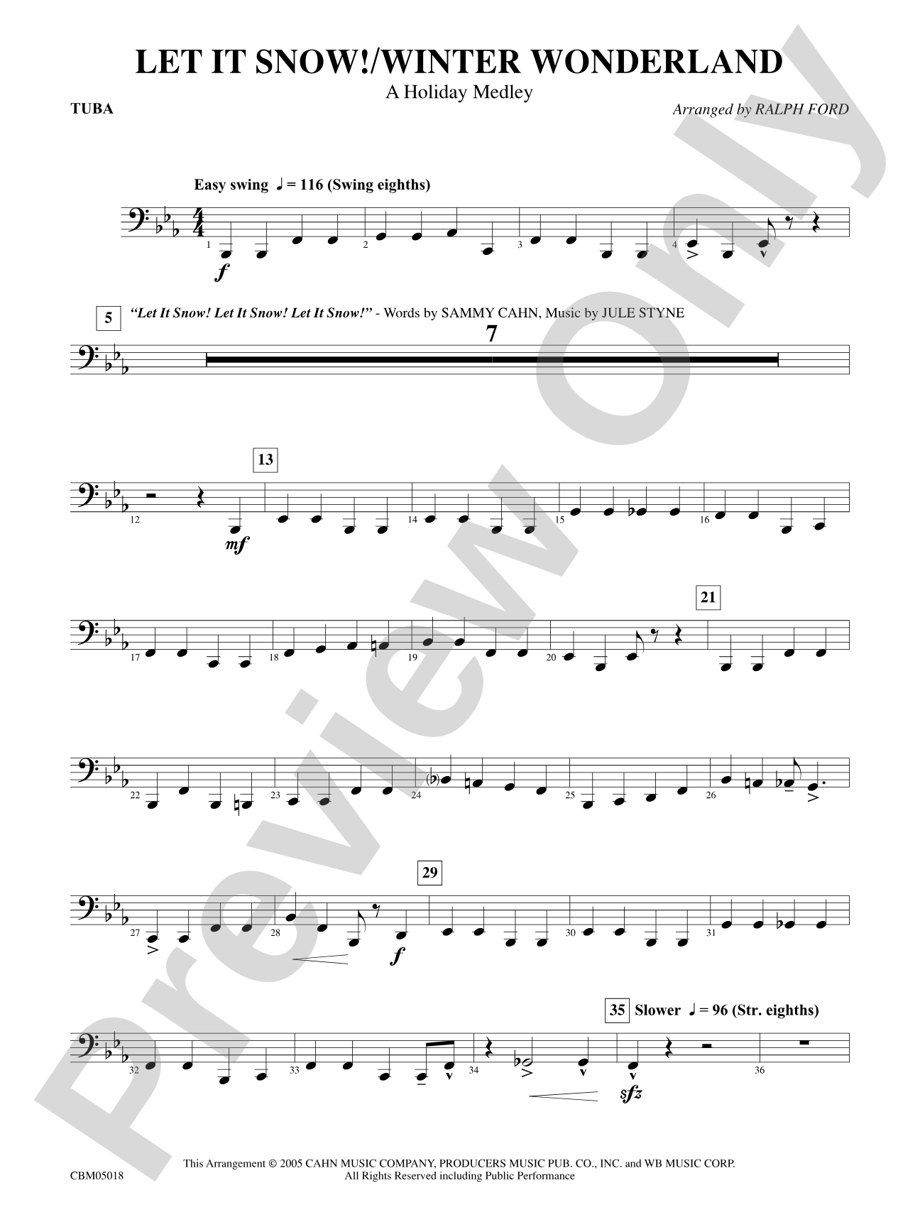 Let It Snow! / Winter Wonderland: Tuba