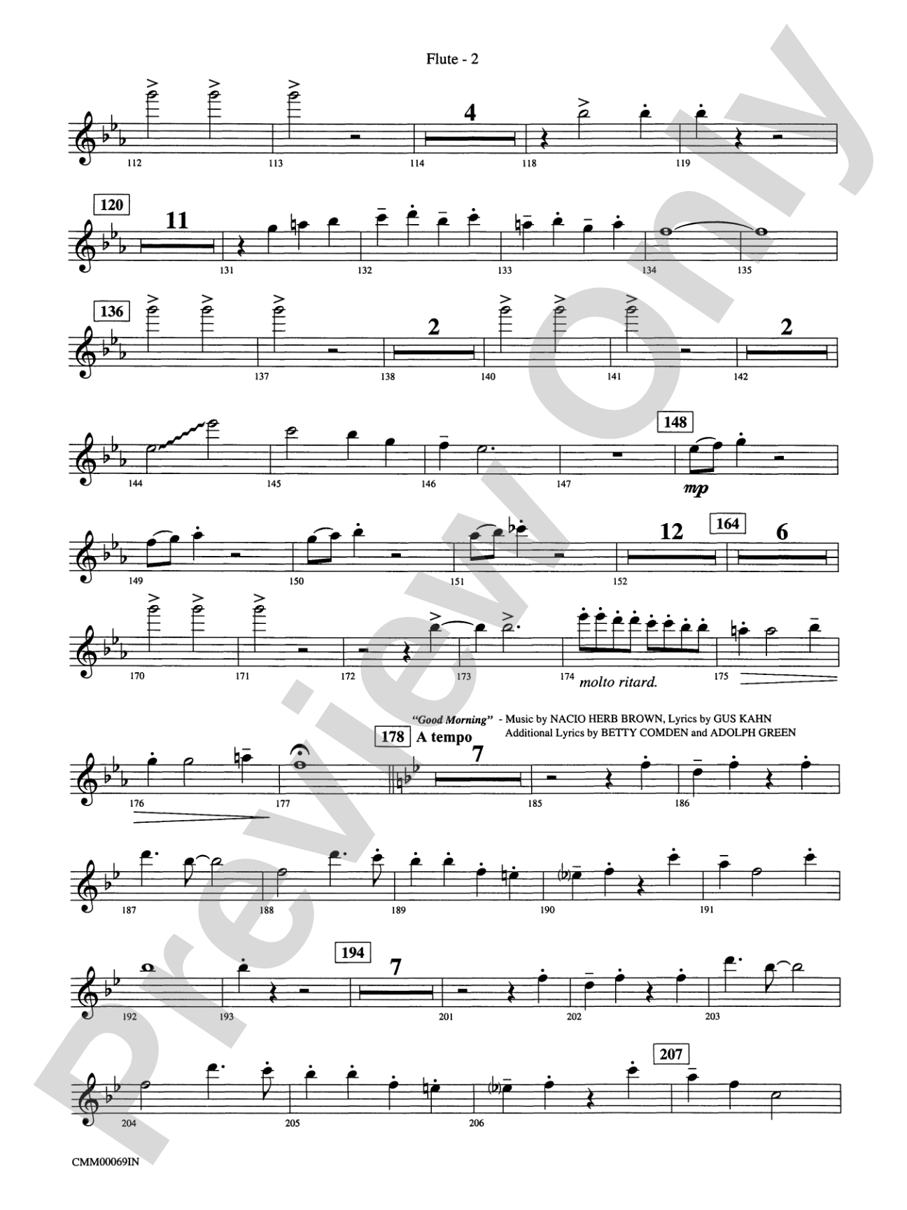 The Music of M-G-M (A Choral Medley): Flute