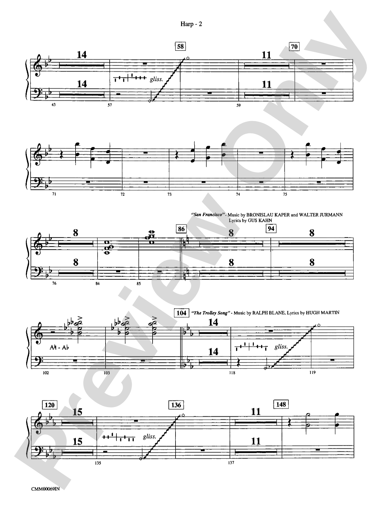 The Music of M-G-M (A Choral Medley): Harp