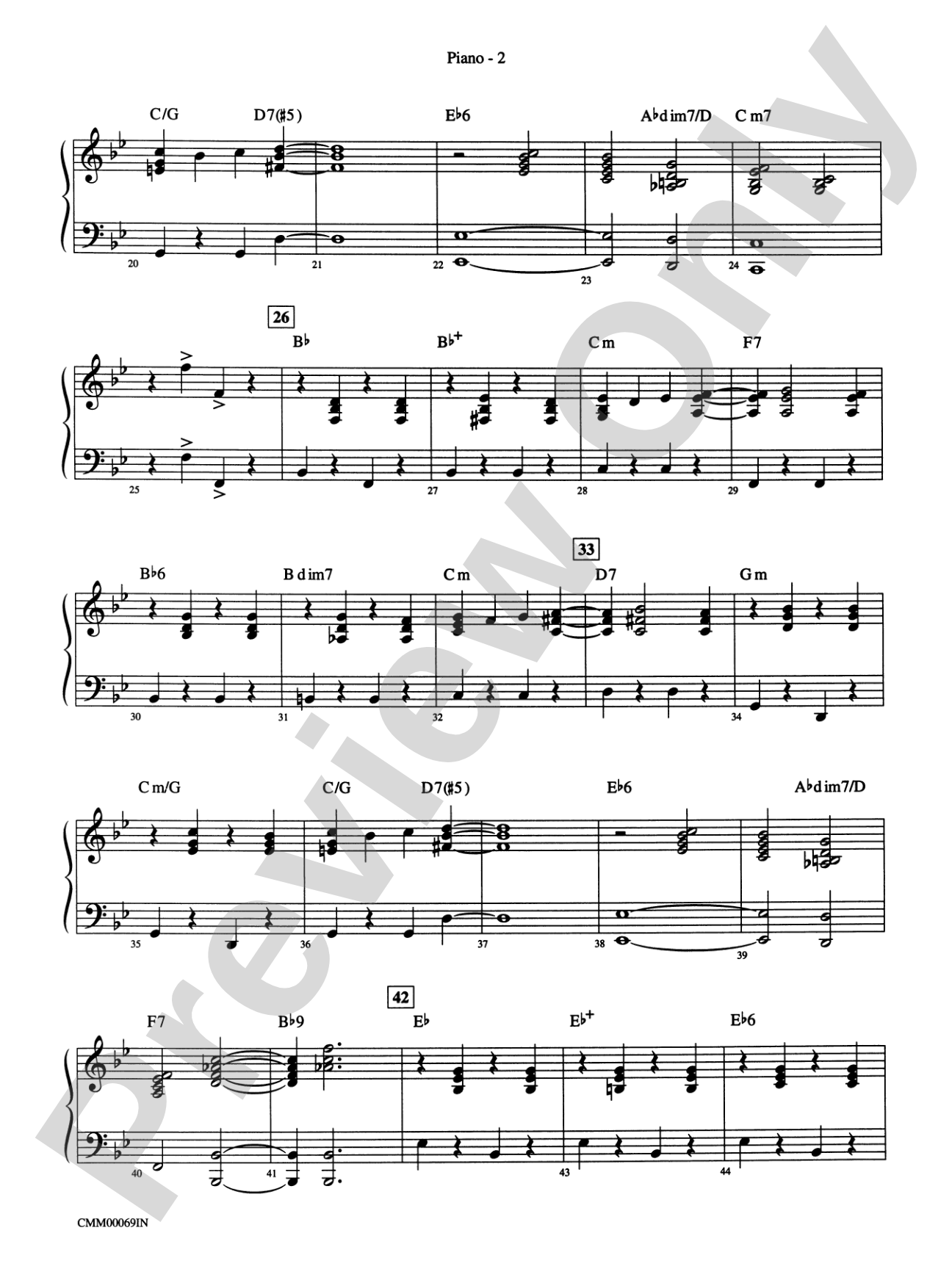 The Music of M-G-M (A Choral Medley): Piano Accompaniment