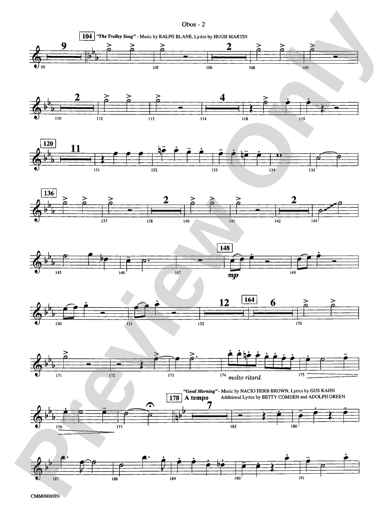 The Music of M-G-M (A Choral Medley): Oboe