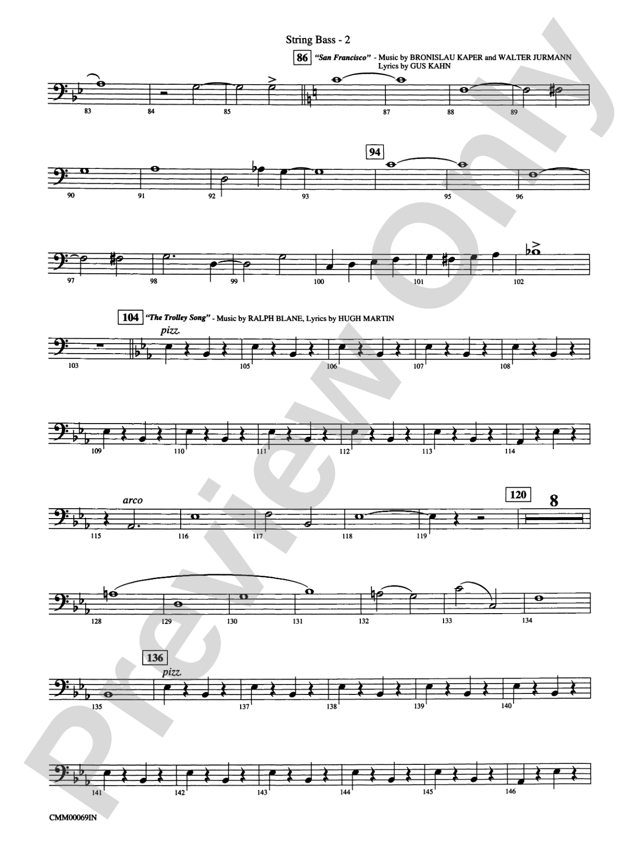 The Music of M-G-M (A Choral Medley): String Bass