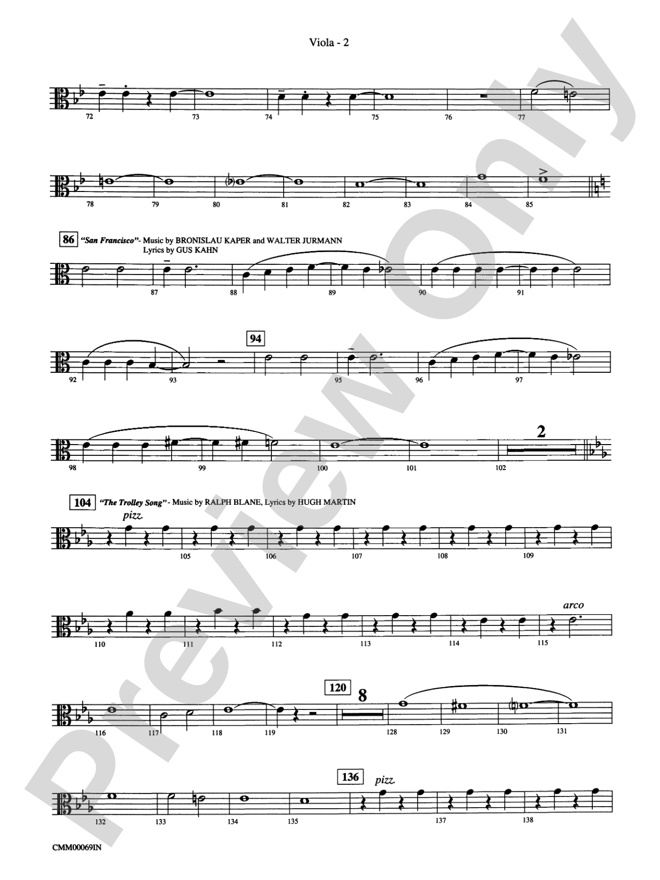 The Music of M-G-M (A Choral Medley): Viola