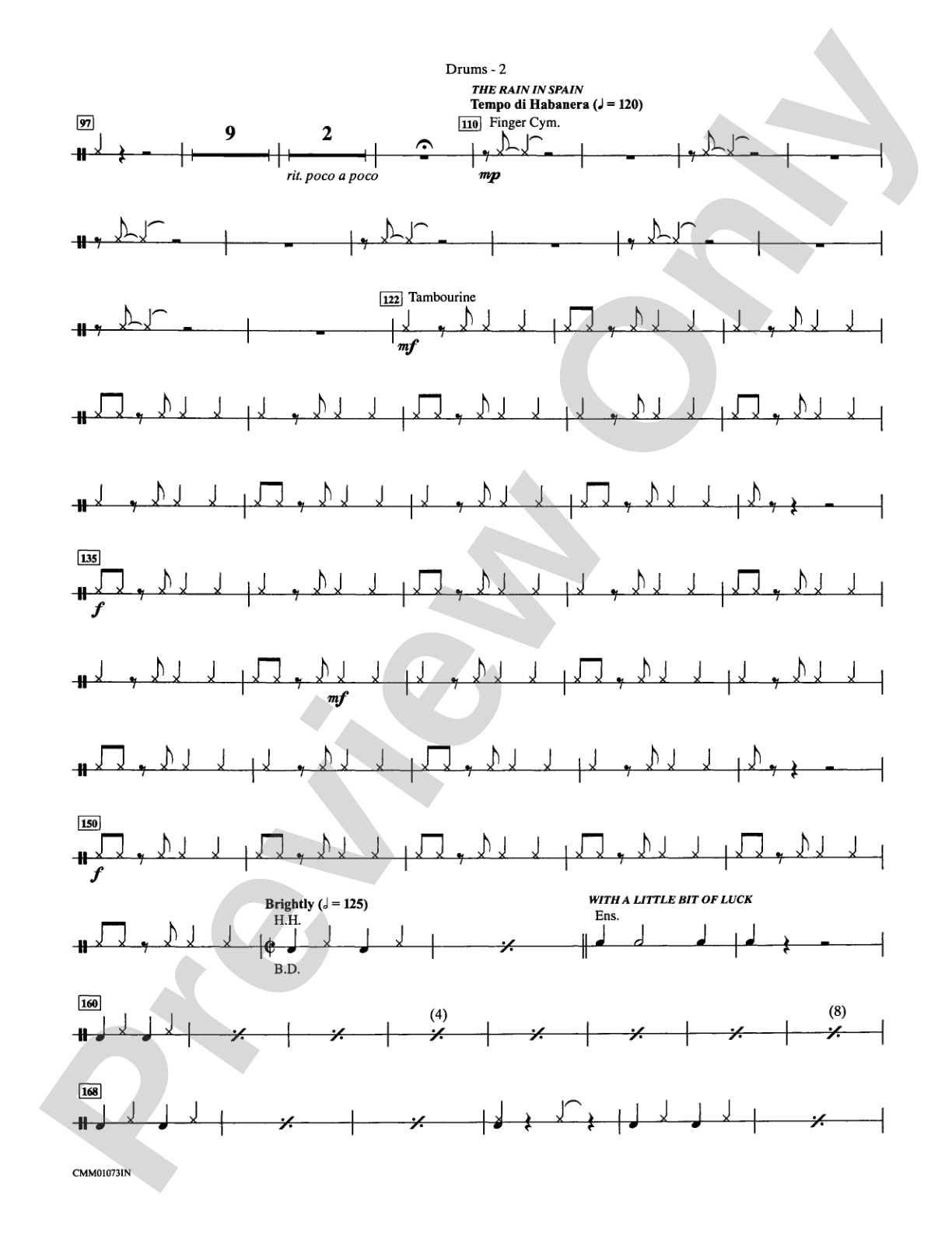 My Fair Lady (Choral Selections): Choral Instrumental Parts