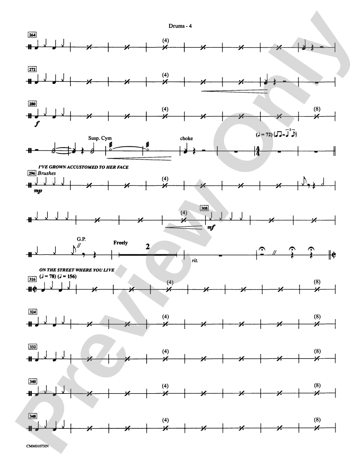 My Fair Lady (Choral Selections): Choral Instrumental Parts