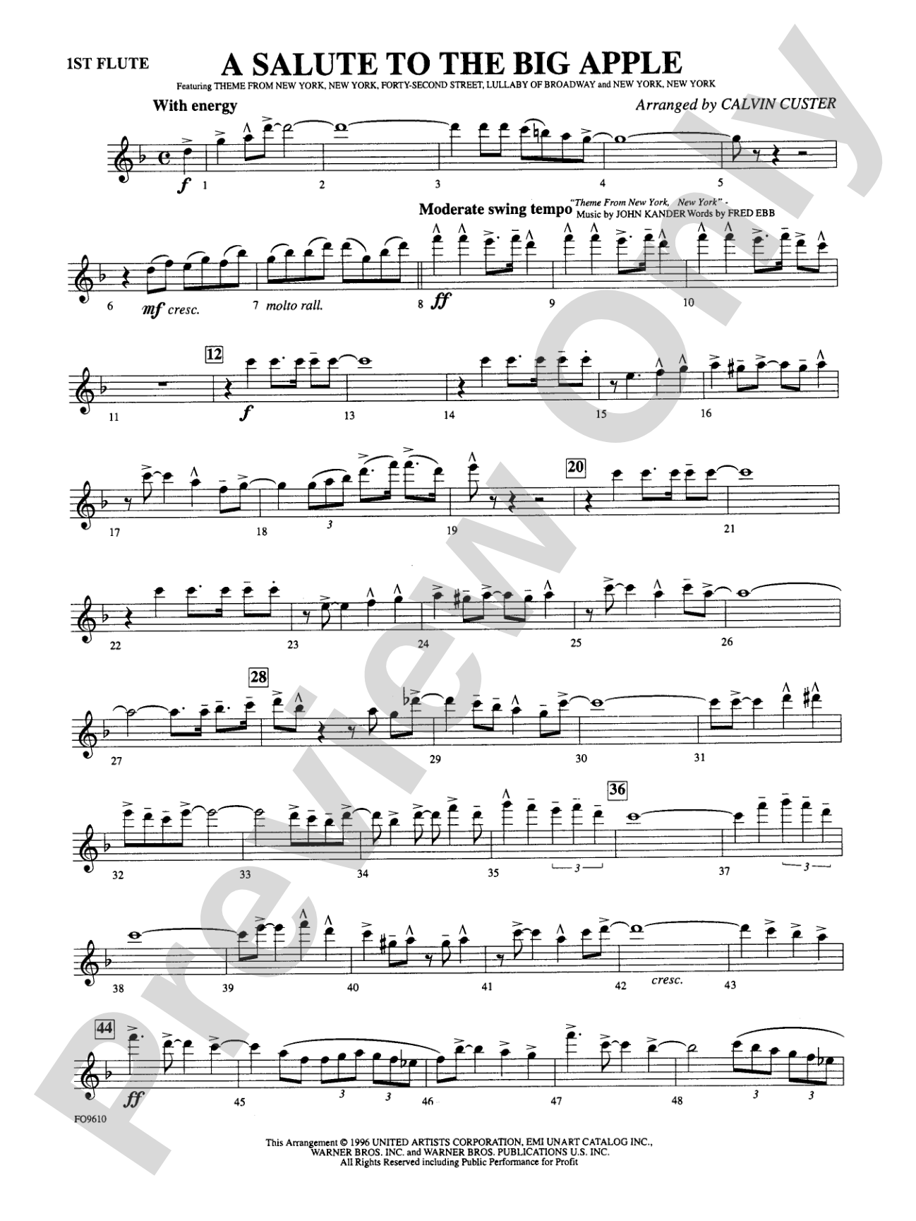 A Salute to the Big Apple: Flute