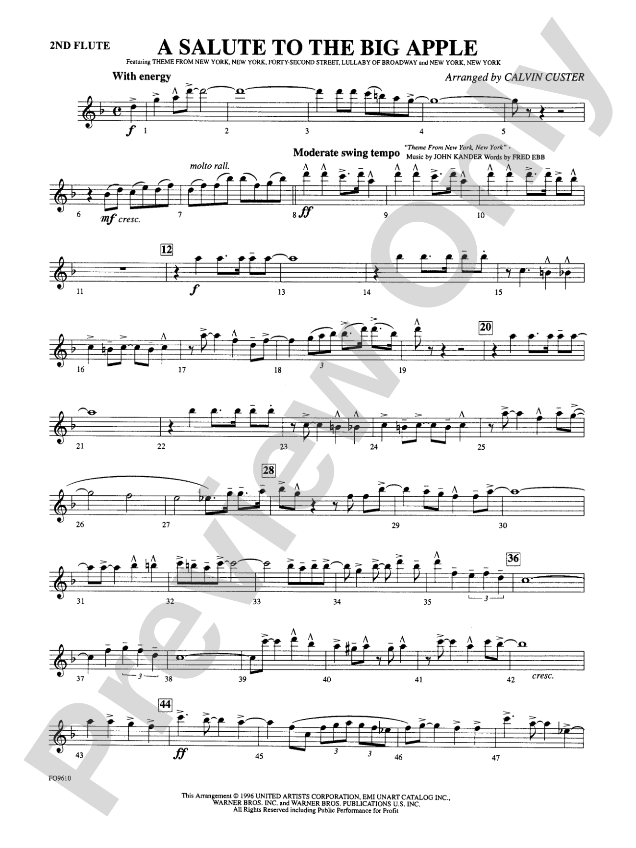 A Salute to the Big Apple: 2nd Flute