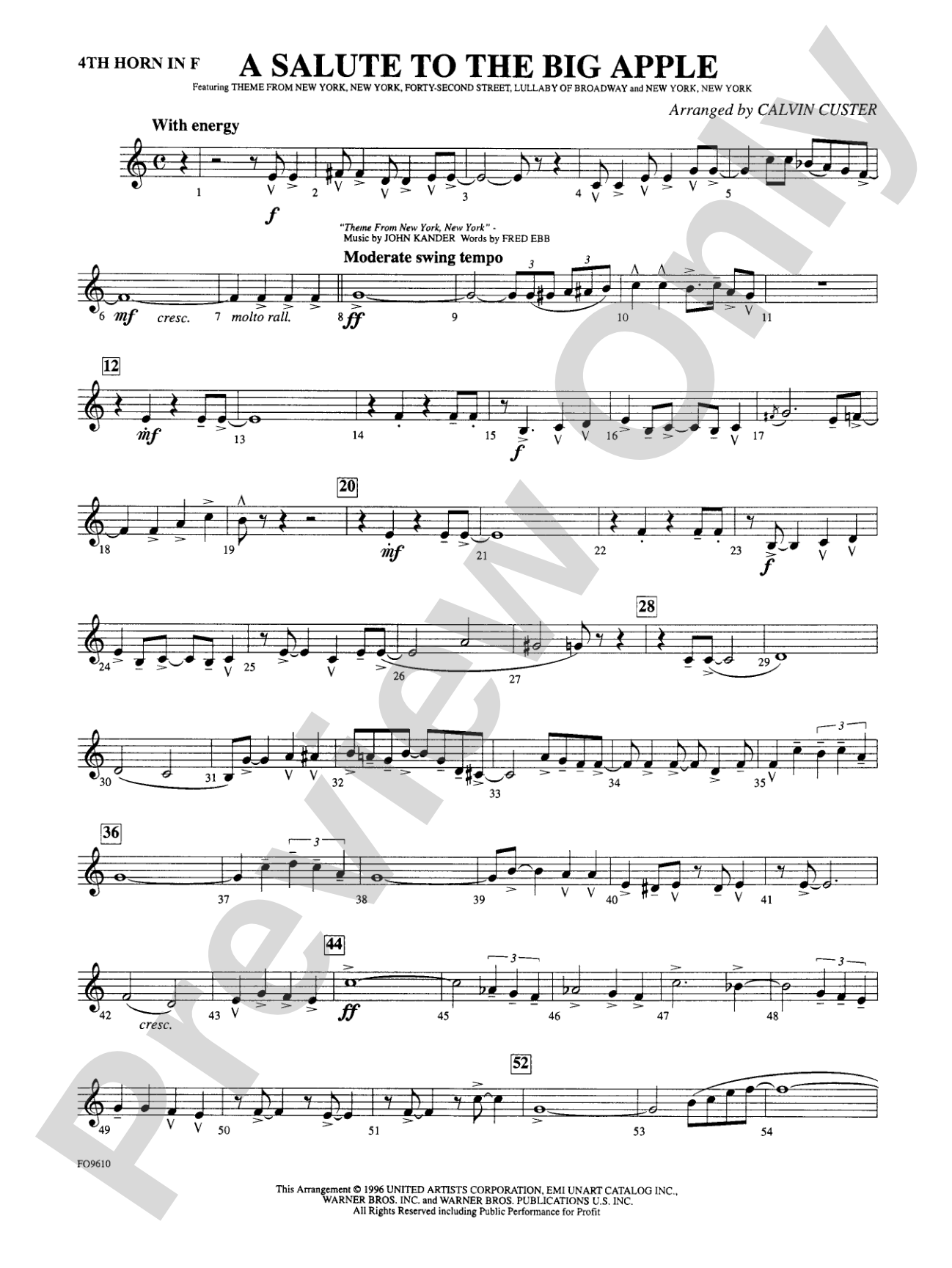 A Salute to the Big Apple: 4th F Horn