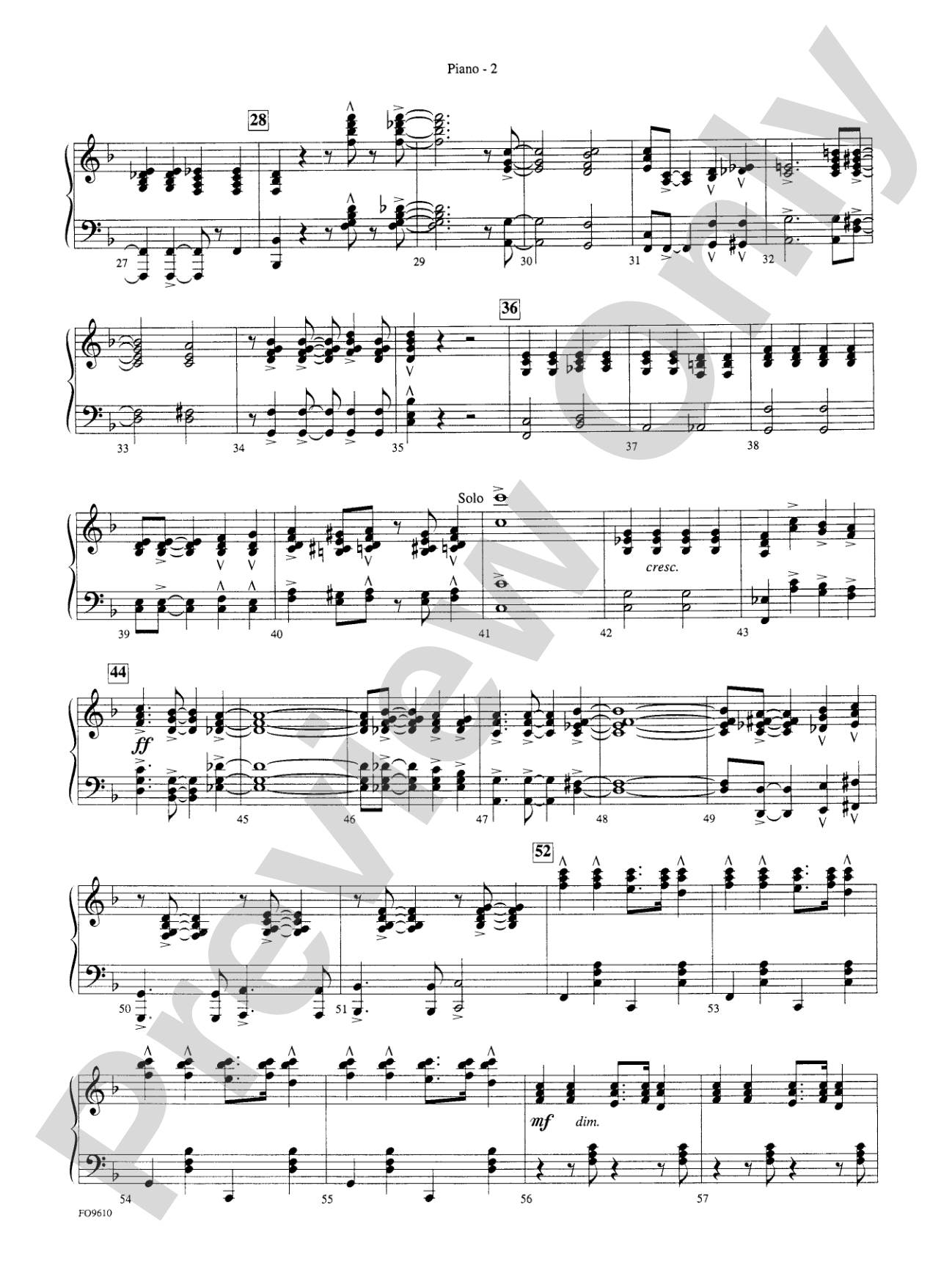 A Salute to the Big Apple: Piano Accompaniment
