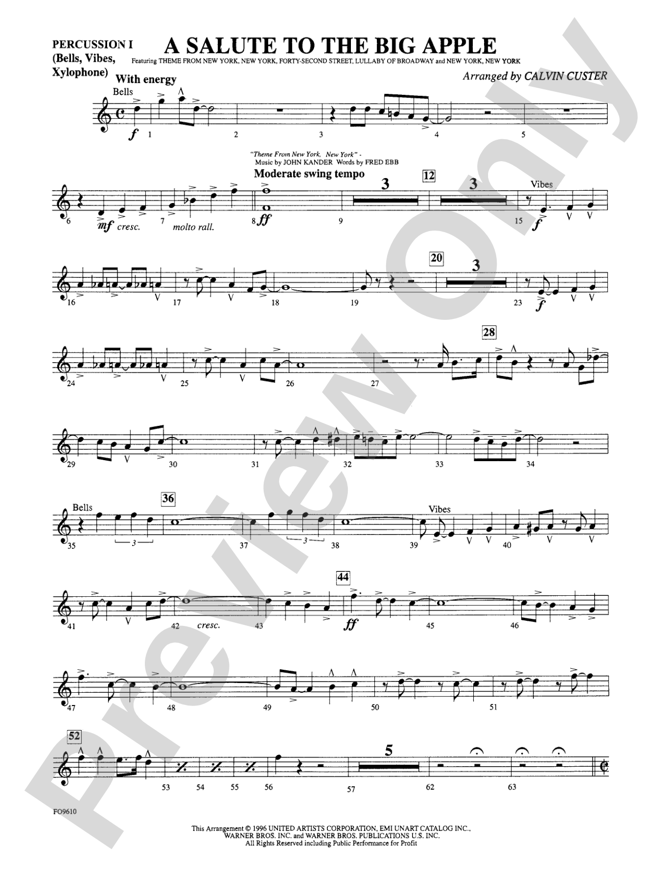 A Salute to the Big Apple: 1st Percussion