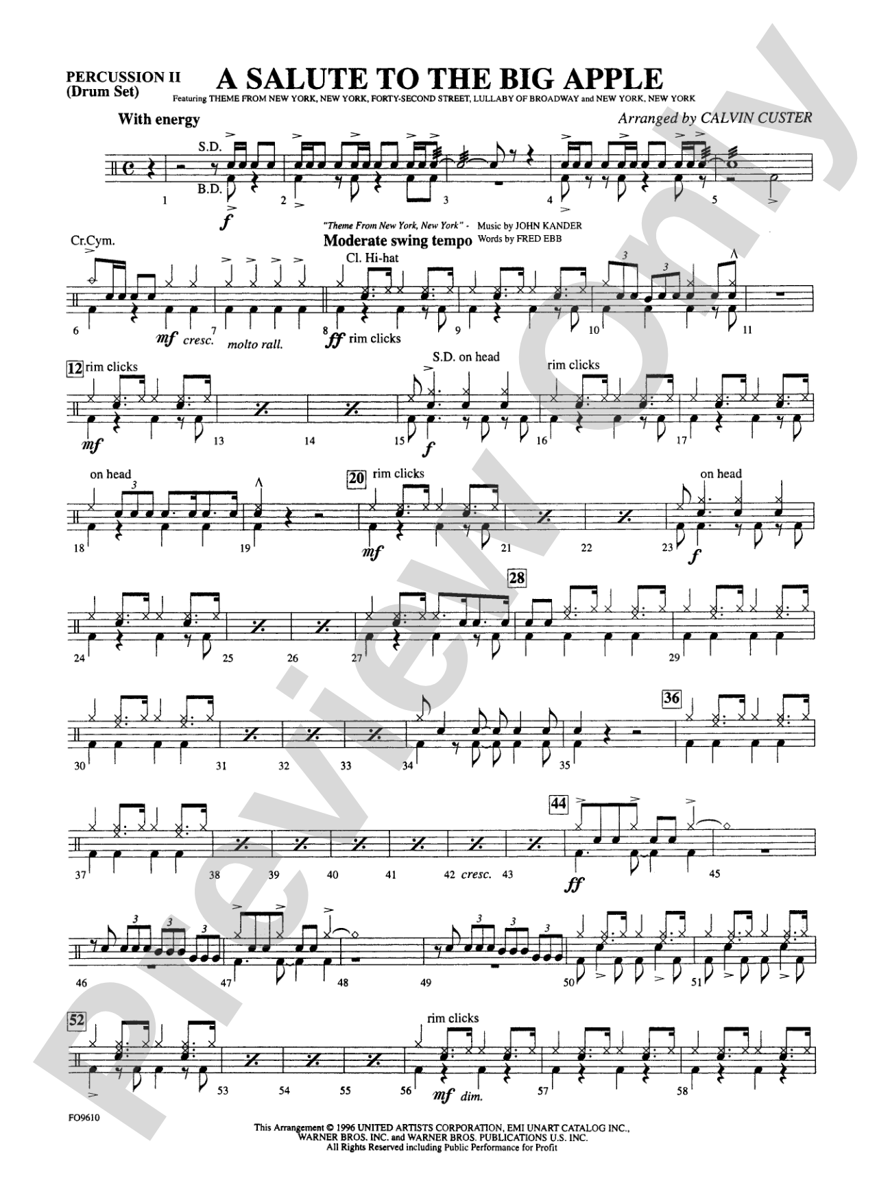 A Salute to the Big Apple: 2nd Percussion