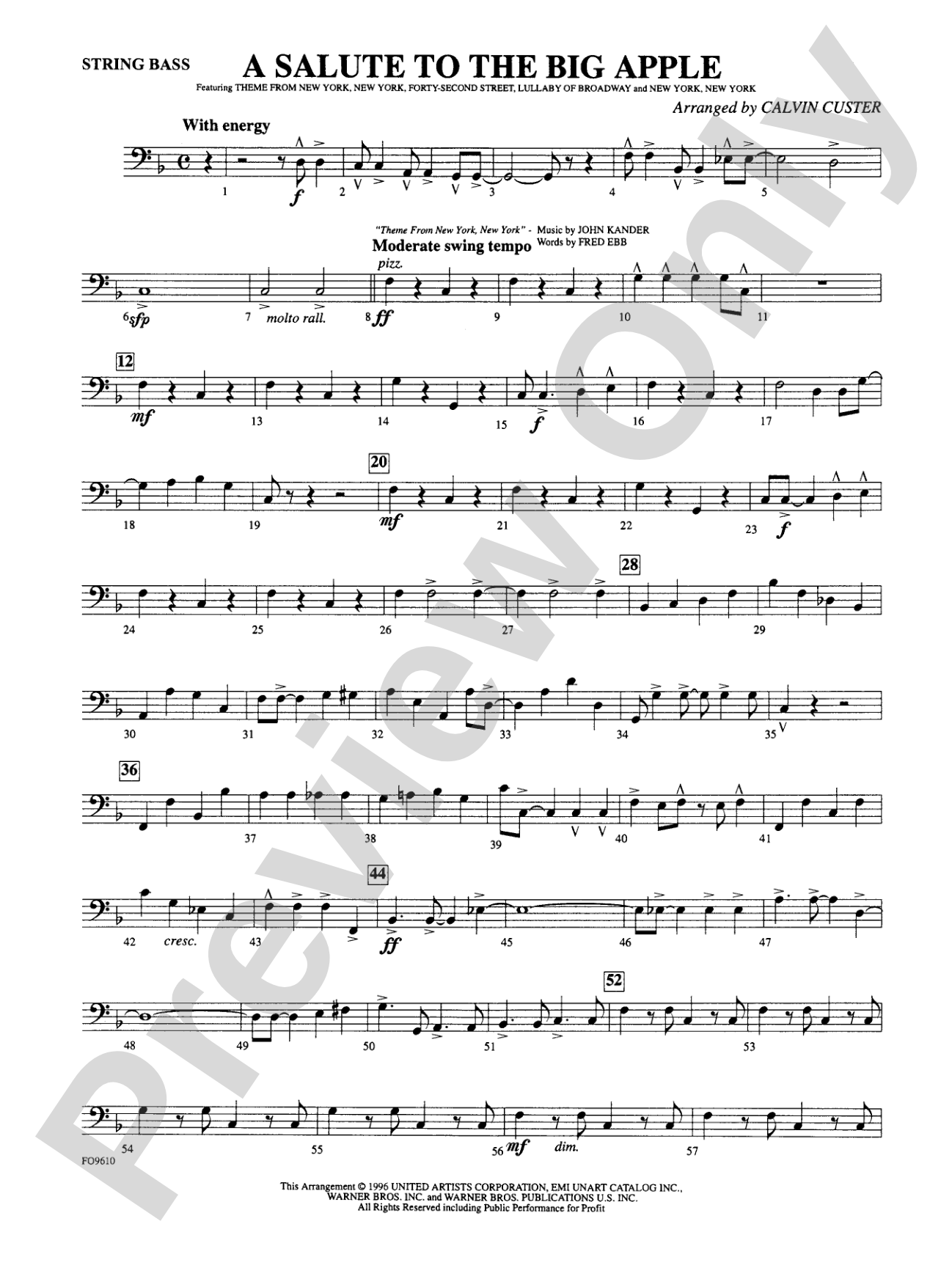 A Salute to the Big Apple: String Bass