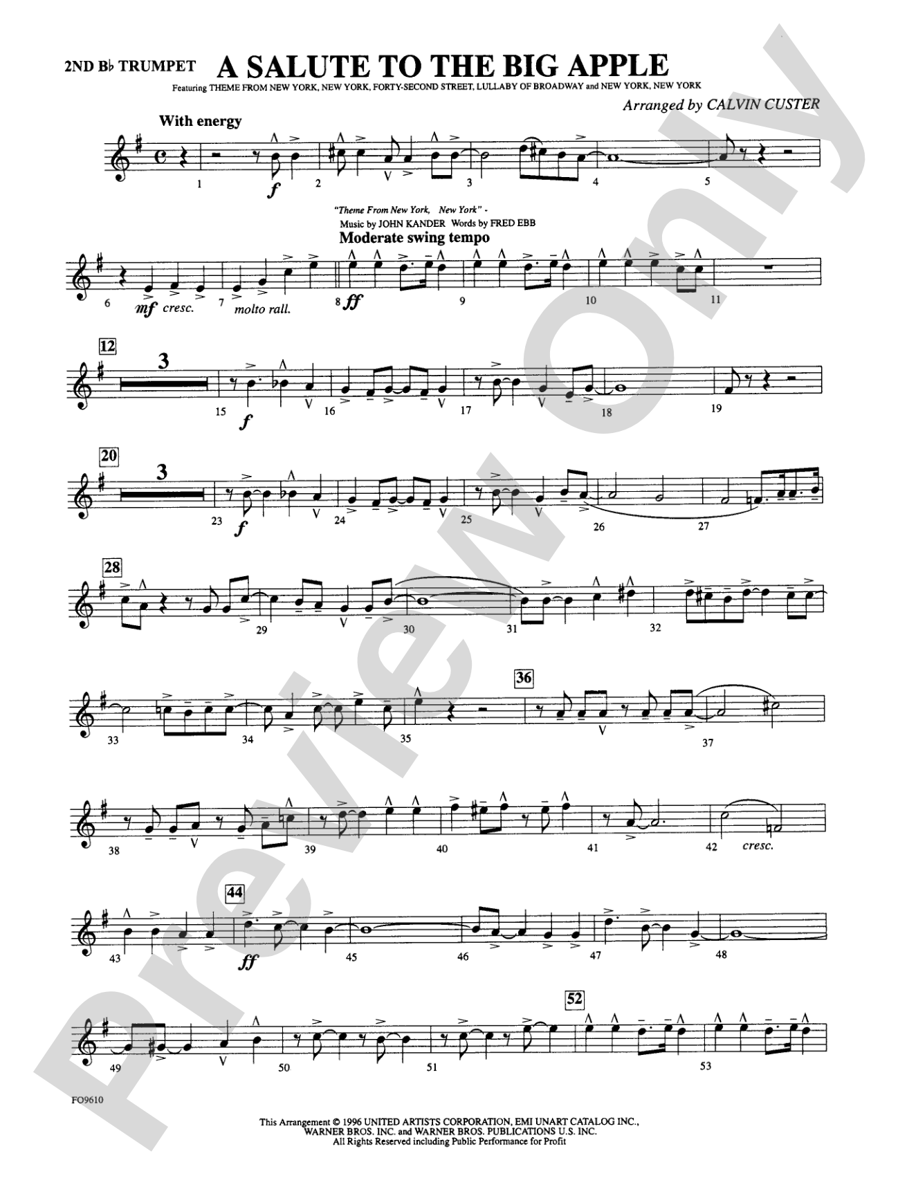 A Salute to the Big Apple: 2nd B-flat Trumpet