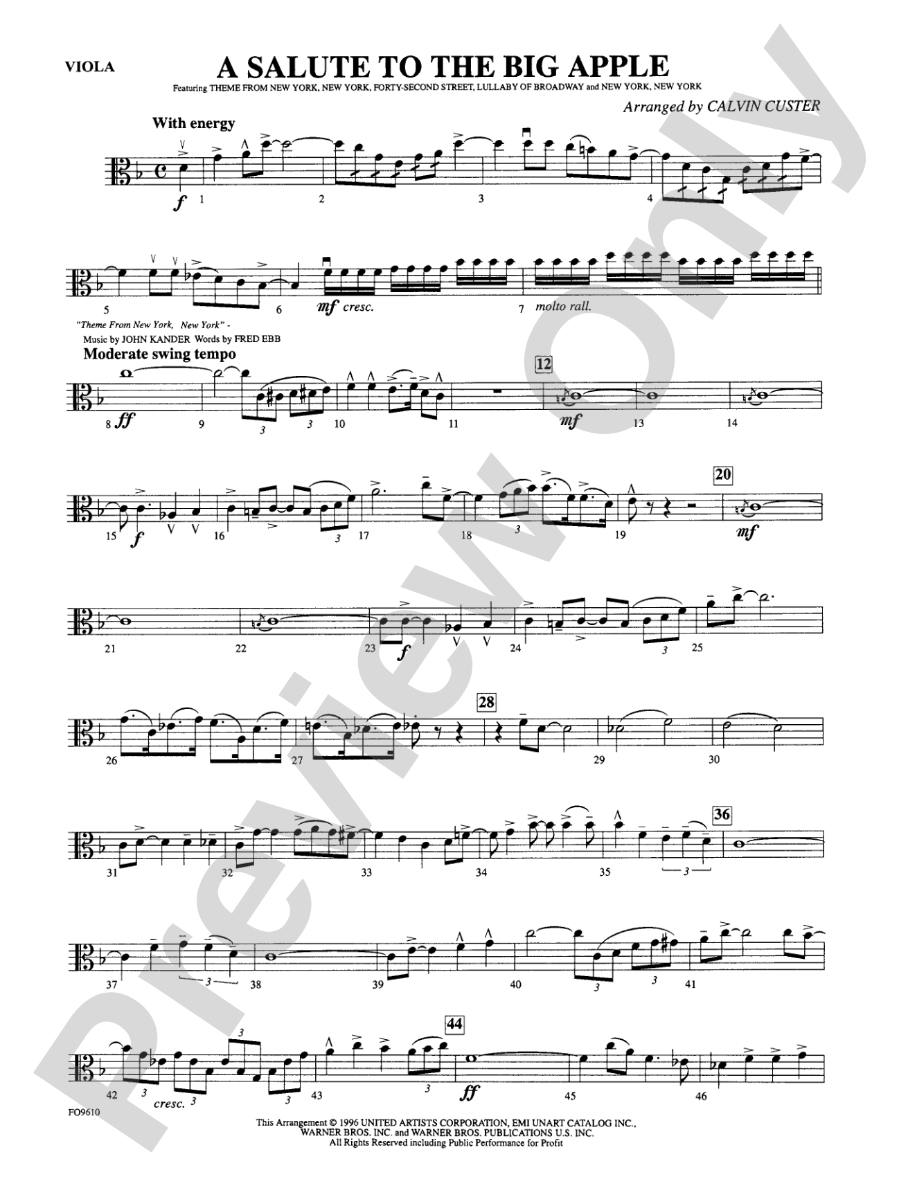 A Salute to the Big Apple: Viola