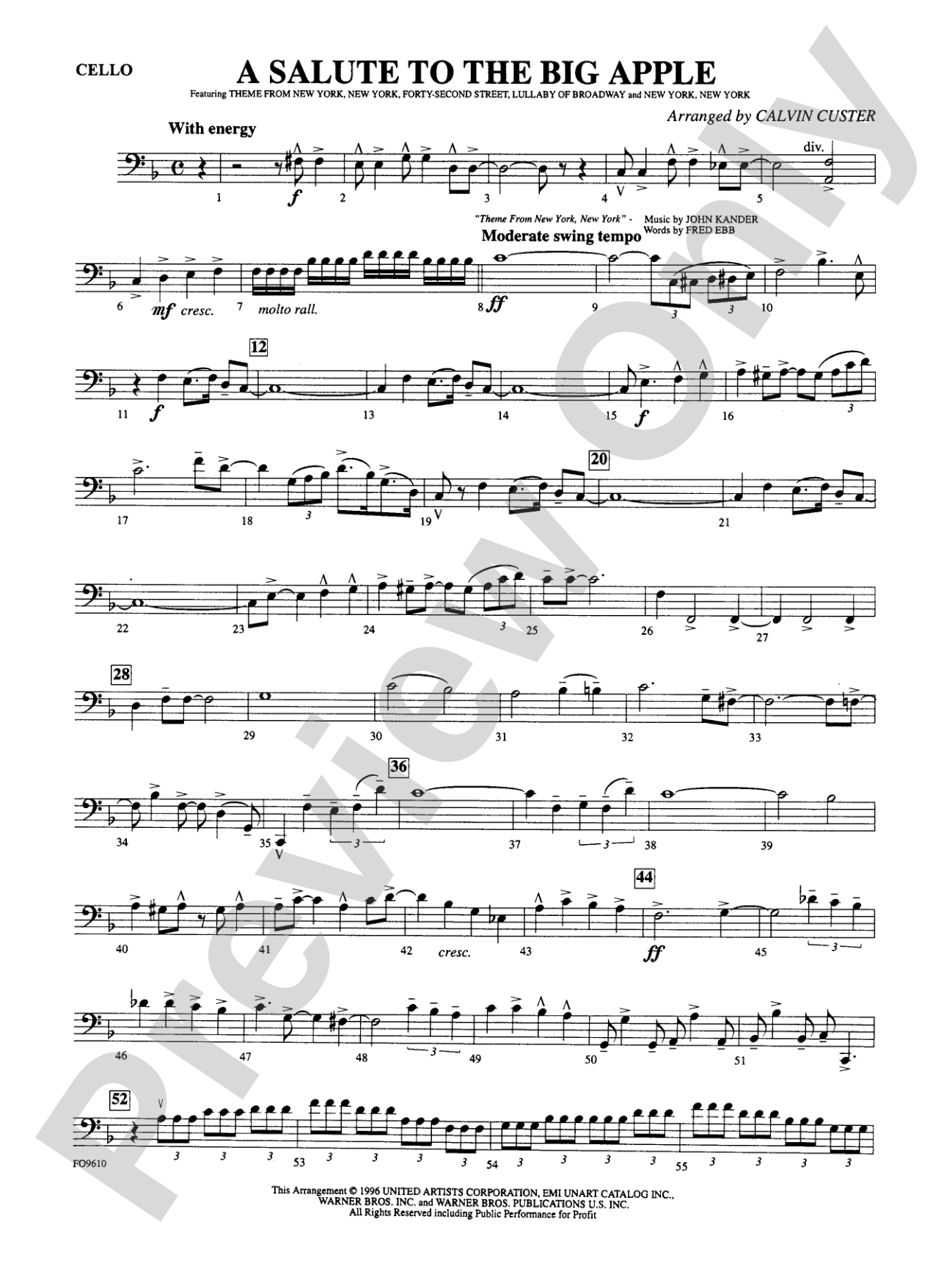 A Salute to the Big Apple: Cello