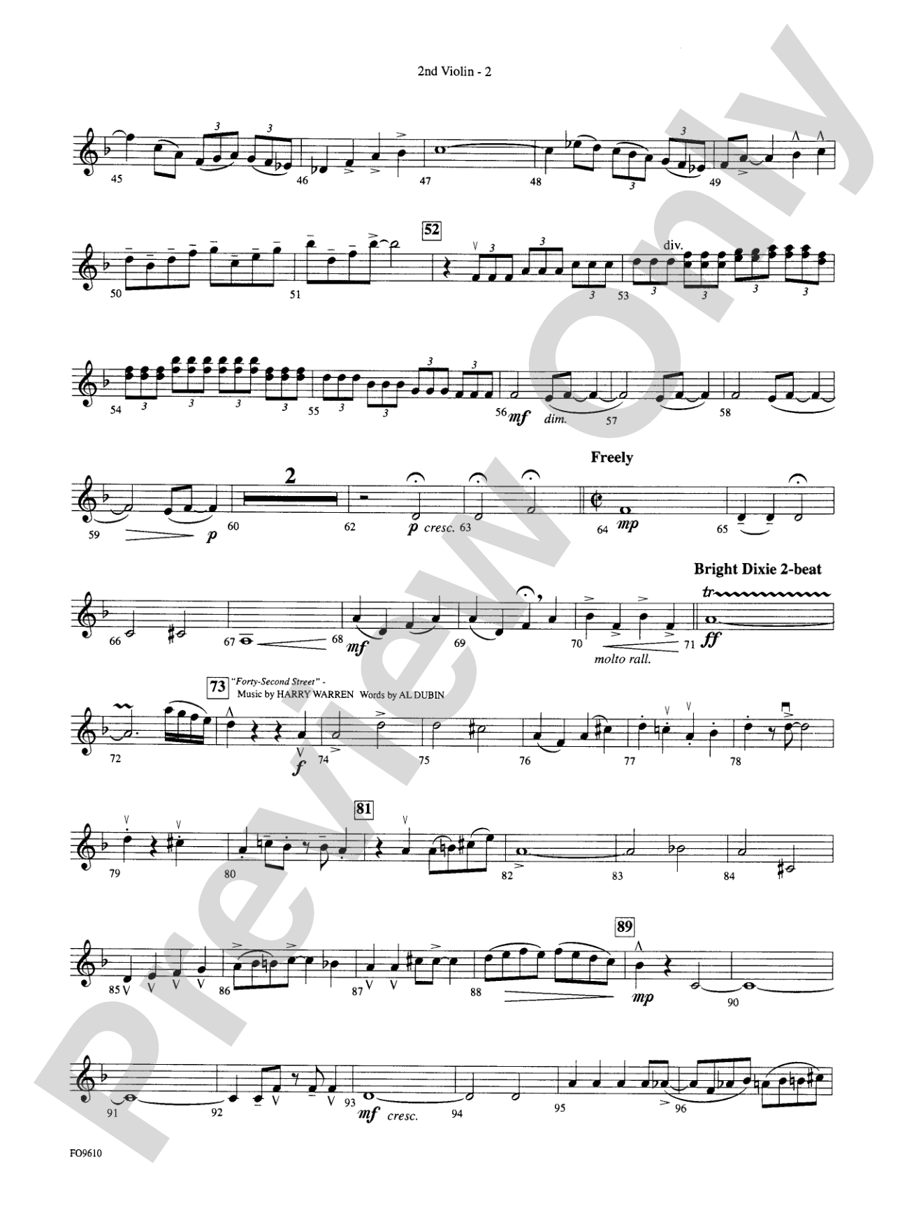 A Salute to the Big Apple: 2nd Violin