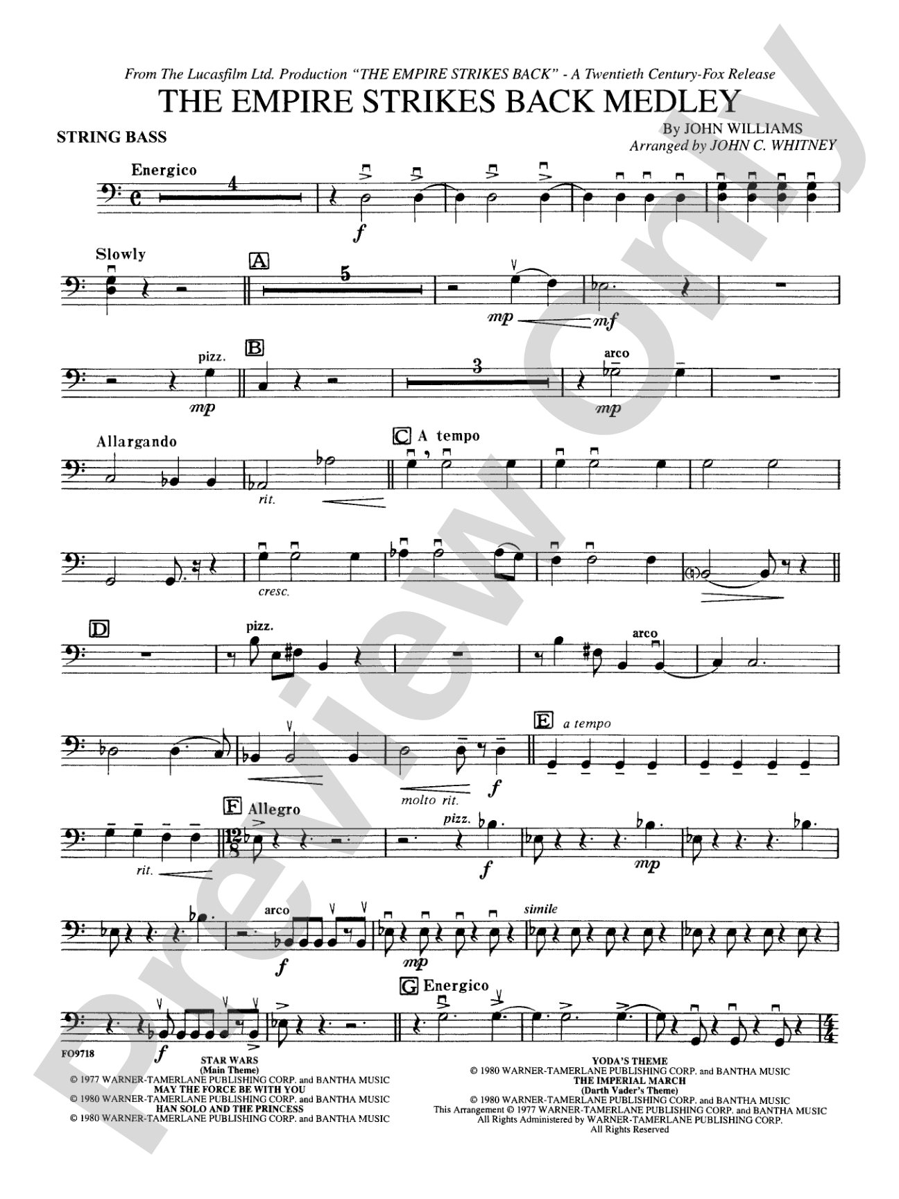 The Empire Strikes Back Medley: String Bass