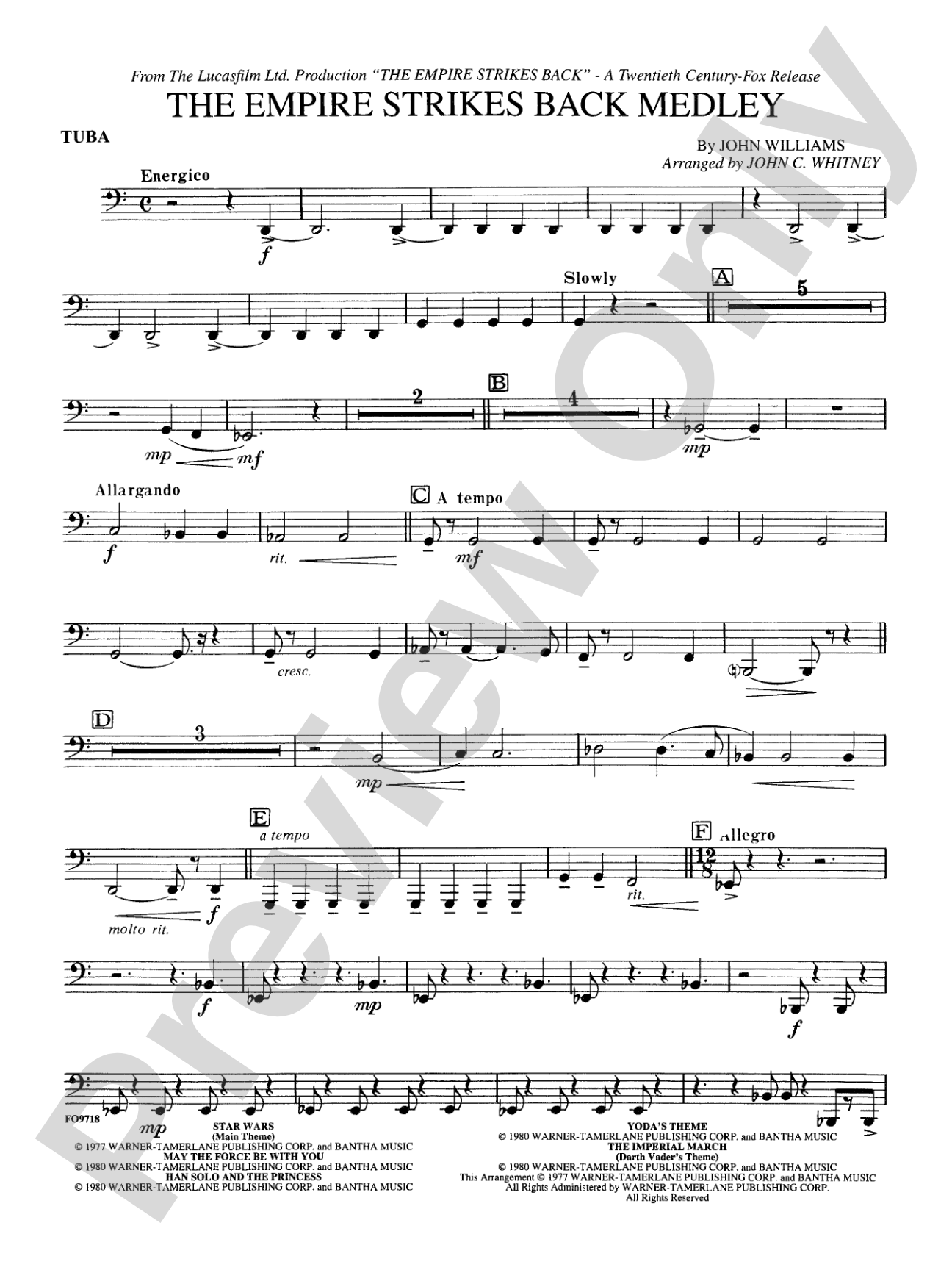 The Empire Strikes Back Medley: Tuba
