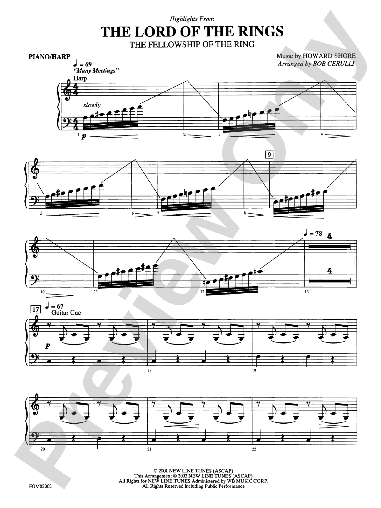The Lord of the Rings: The Fellowship of the Ring: Piano Accompaniment