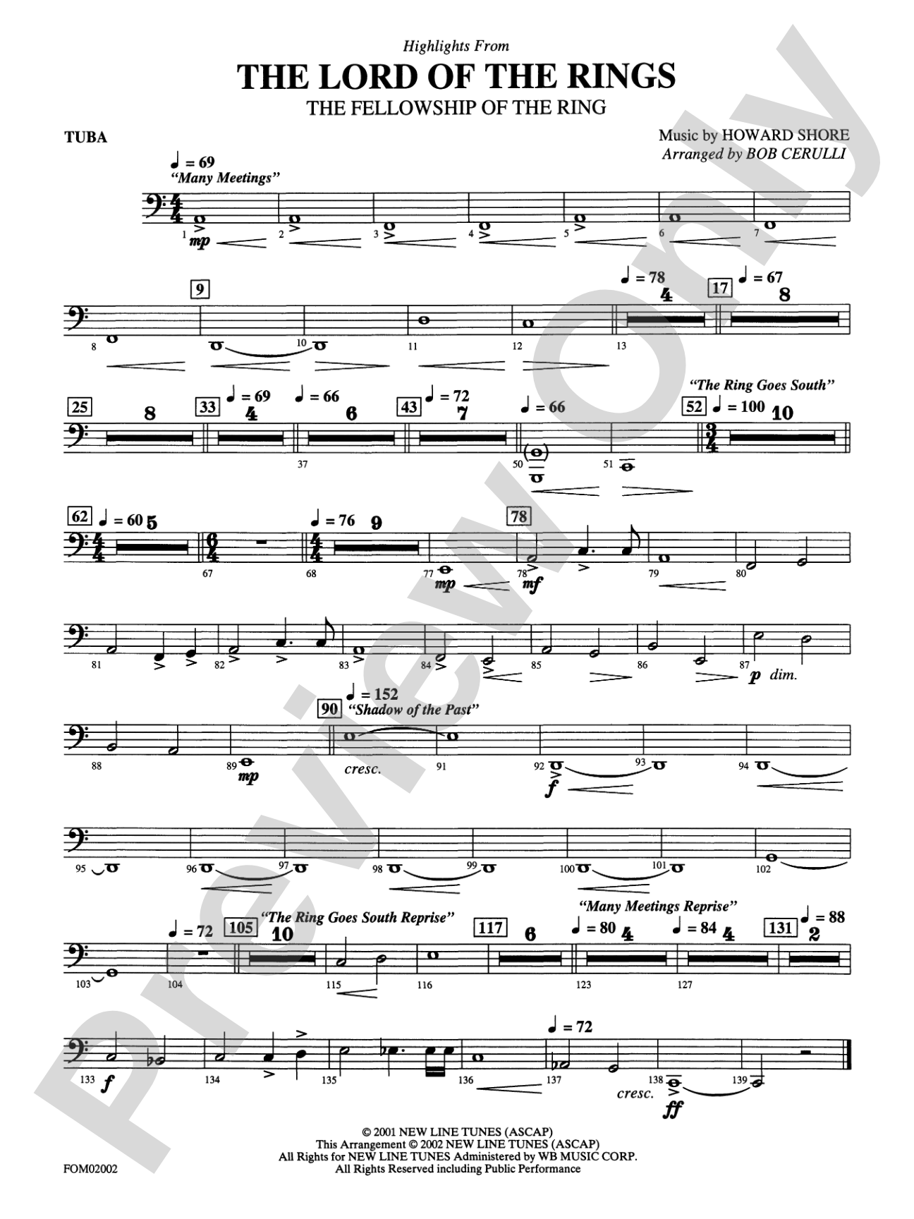 The Lord of the Rings: The Fellowship of the Ring: Tuba