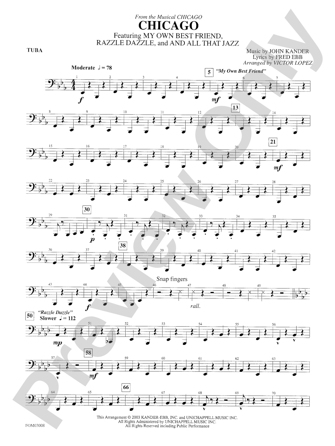 Chicago (from the musical Chicago): Tuba