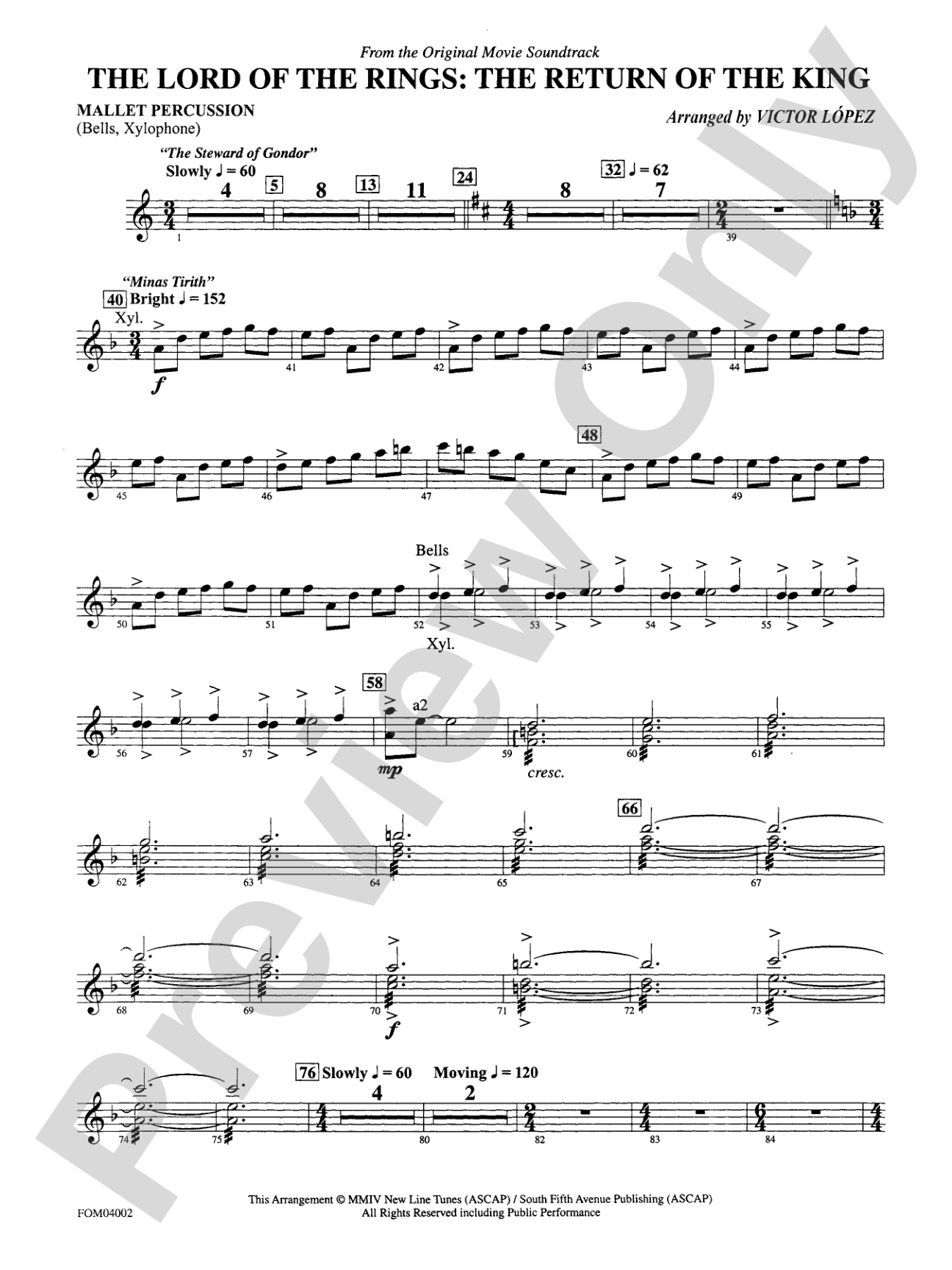 The Lord of the Rings: The Return of the King, Suite from: Mallets