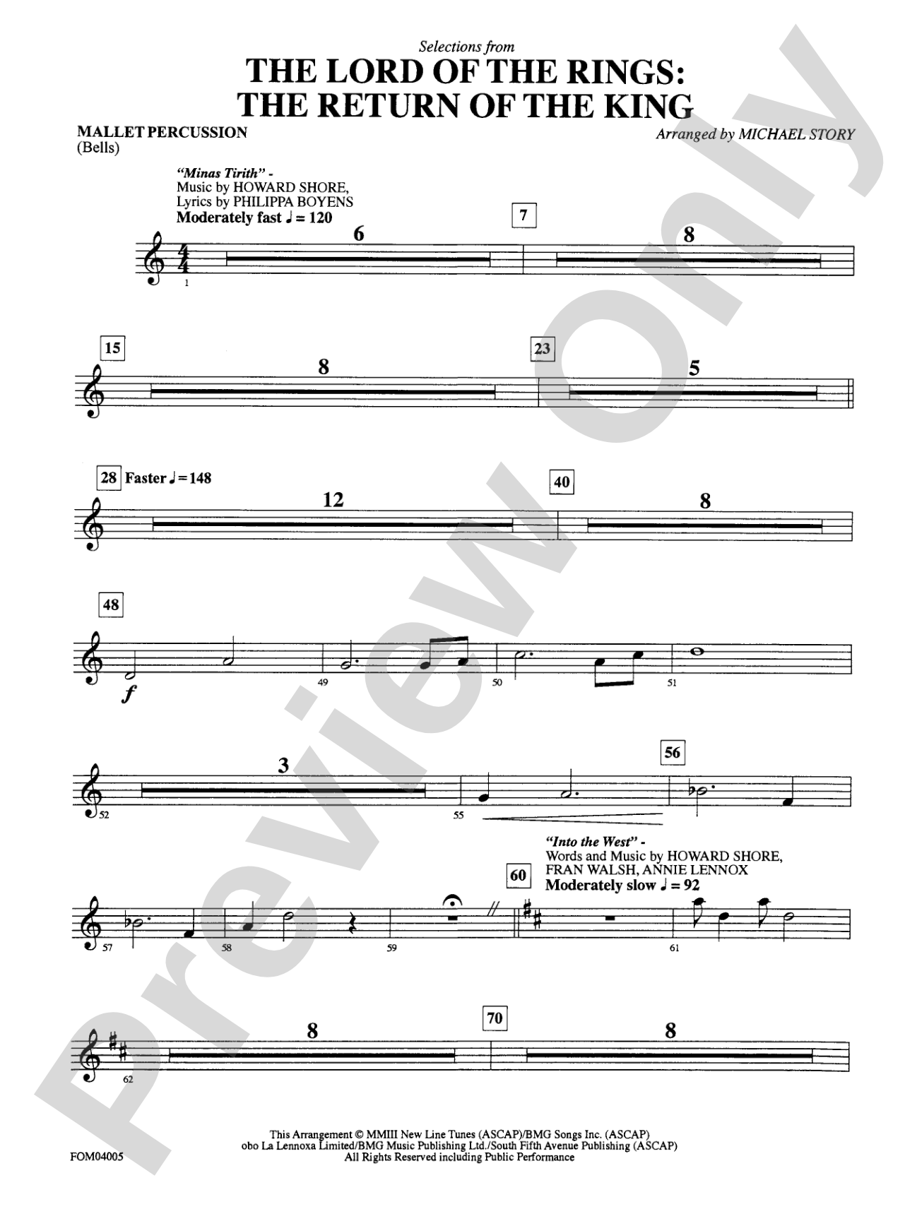 The Lord of the Rings: The Return of the King, Selections from: Mallets