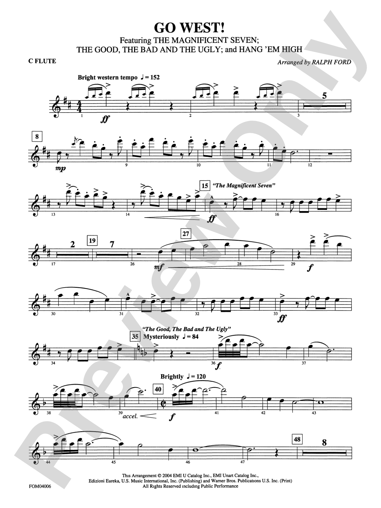 Go West! (Medley): Flute