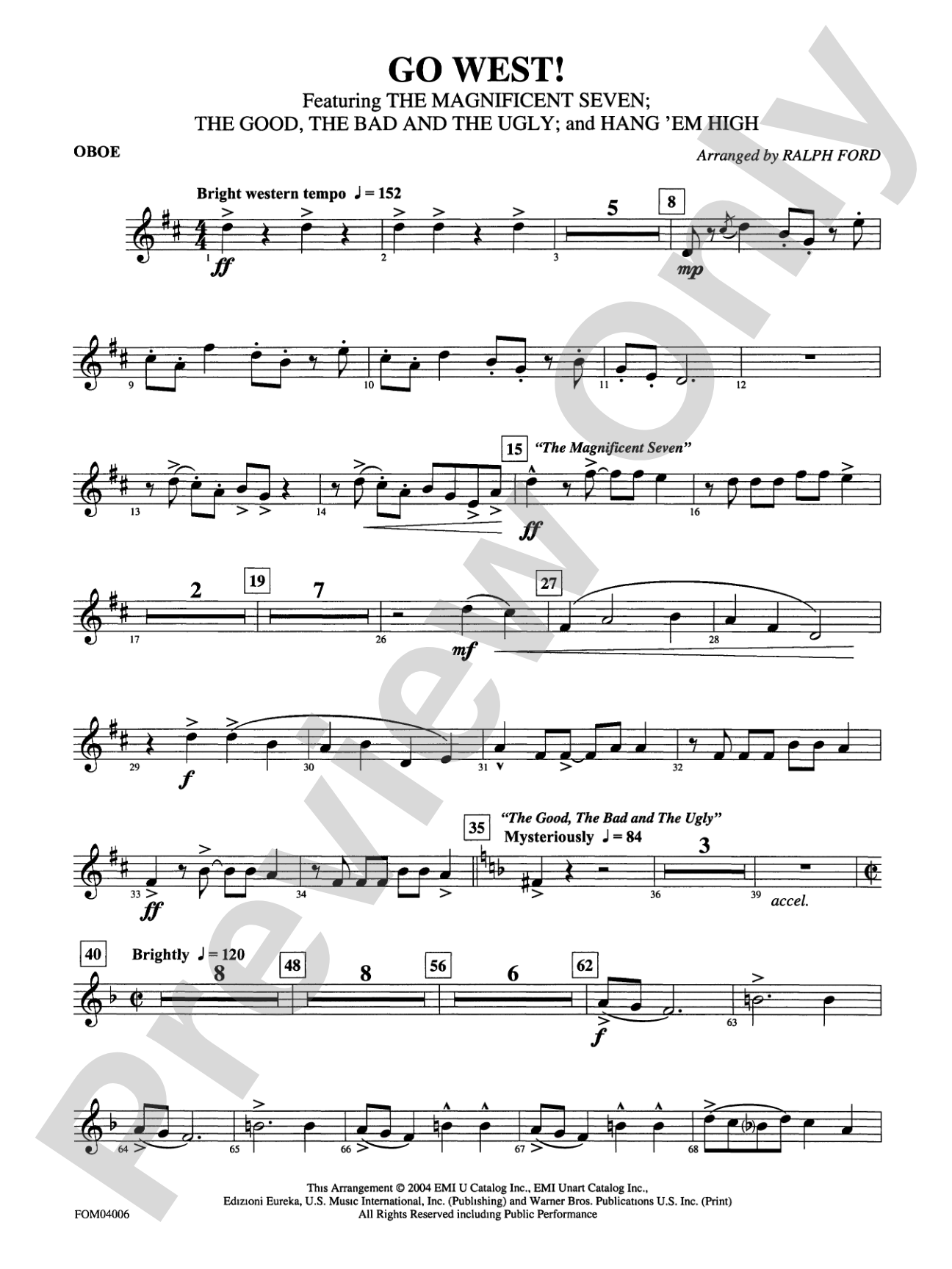 Go West! (Medley): Oboe