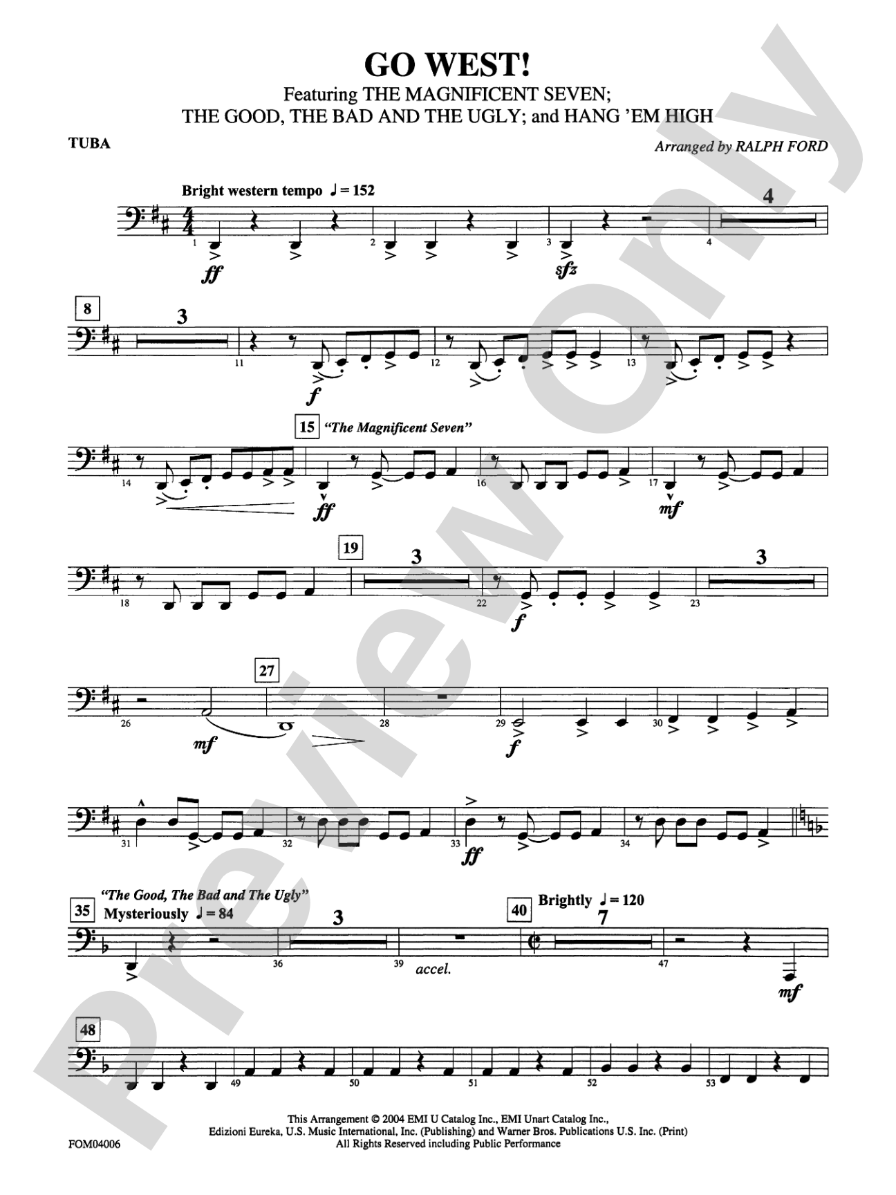 Go West! (Medley): Tuba