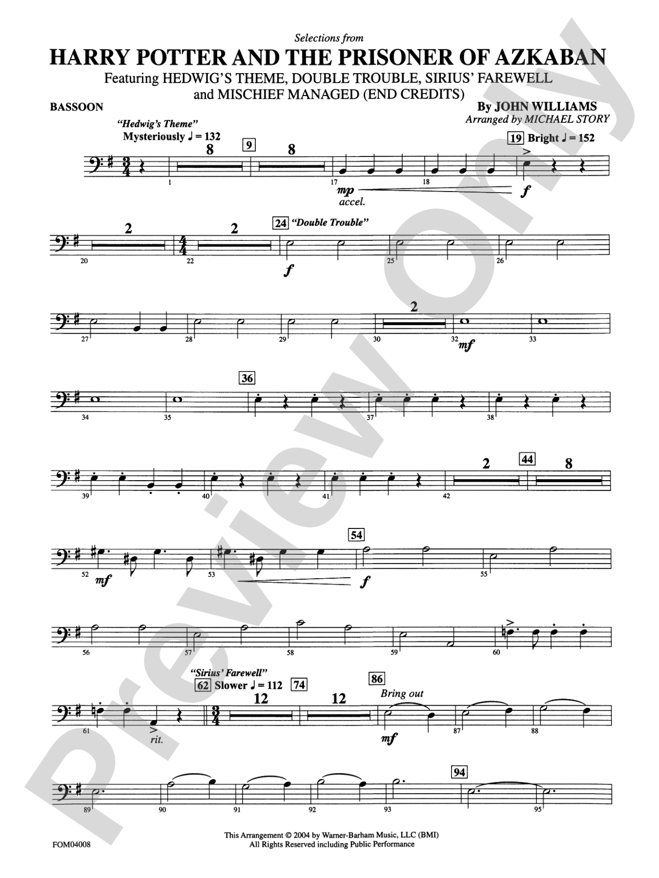 Harry Potter and the Prisoner of Azkaban: Bassoon