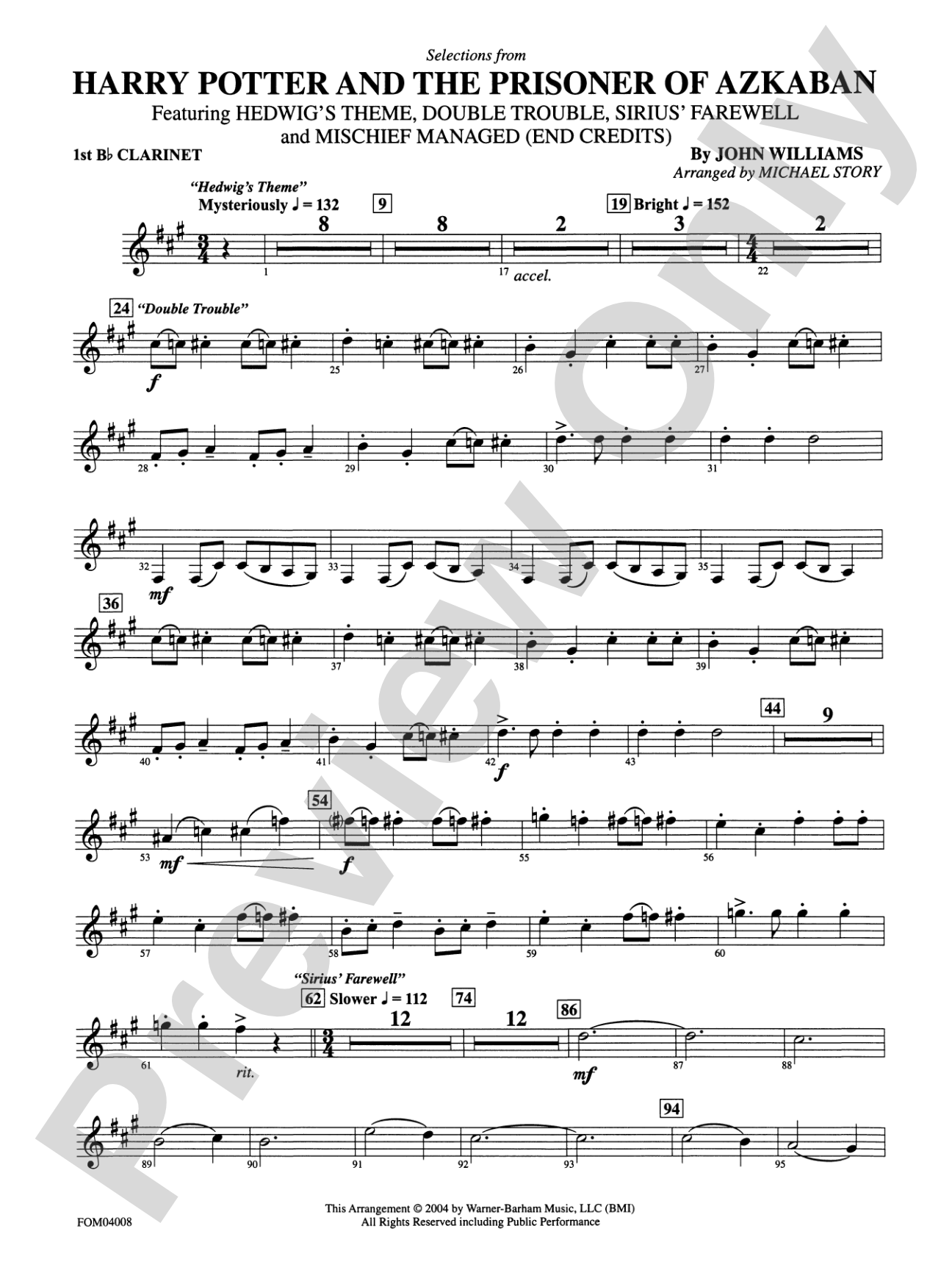 Harry Potter and the Prisoner of Azkaban: 1st B-flat Clarinet