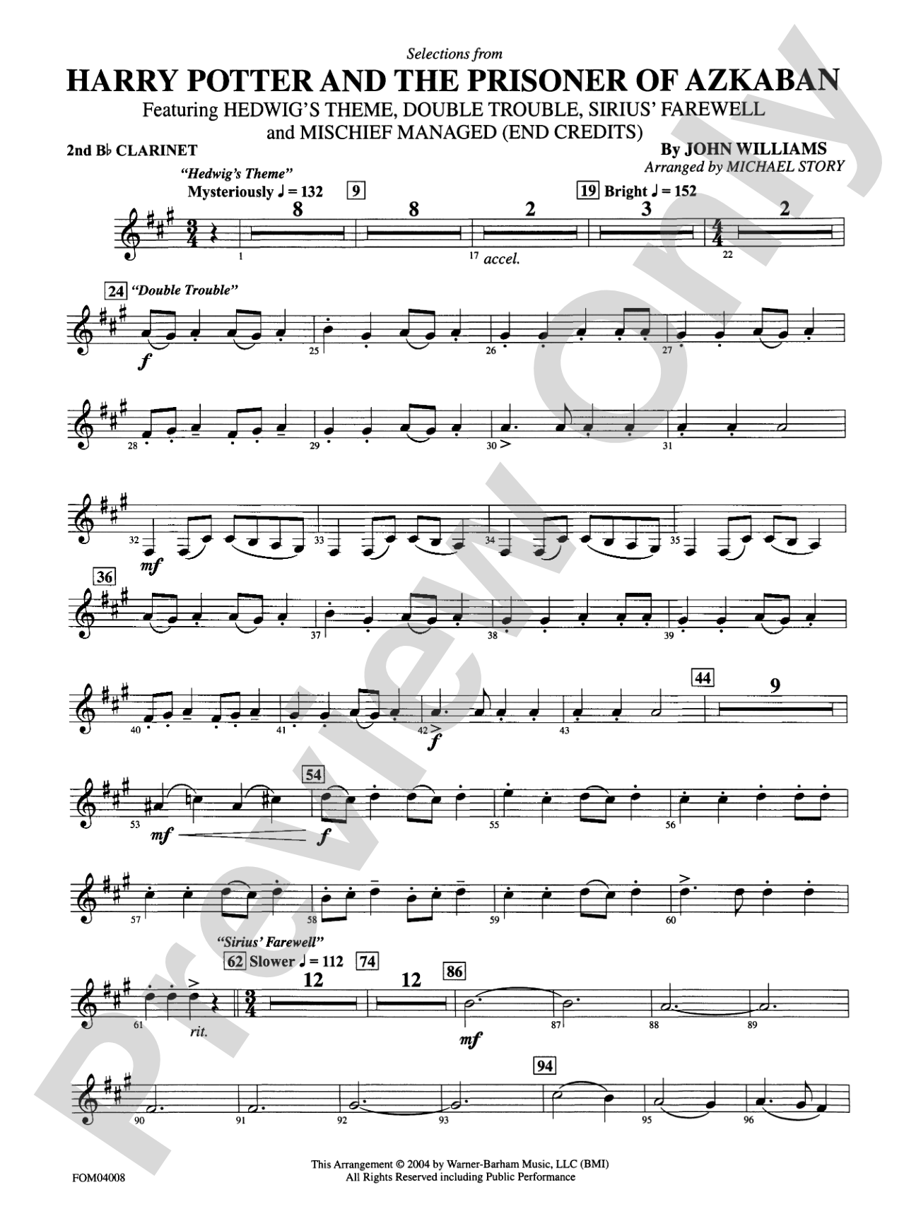 Harry Potter and the Prisoner of Azkaban: 2nd B-flat Clarinet