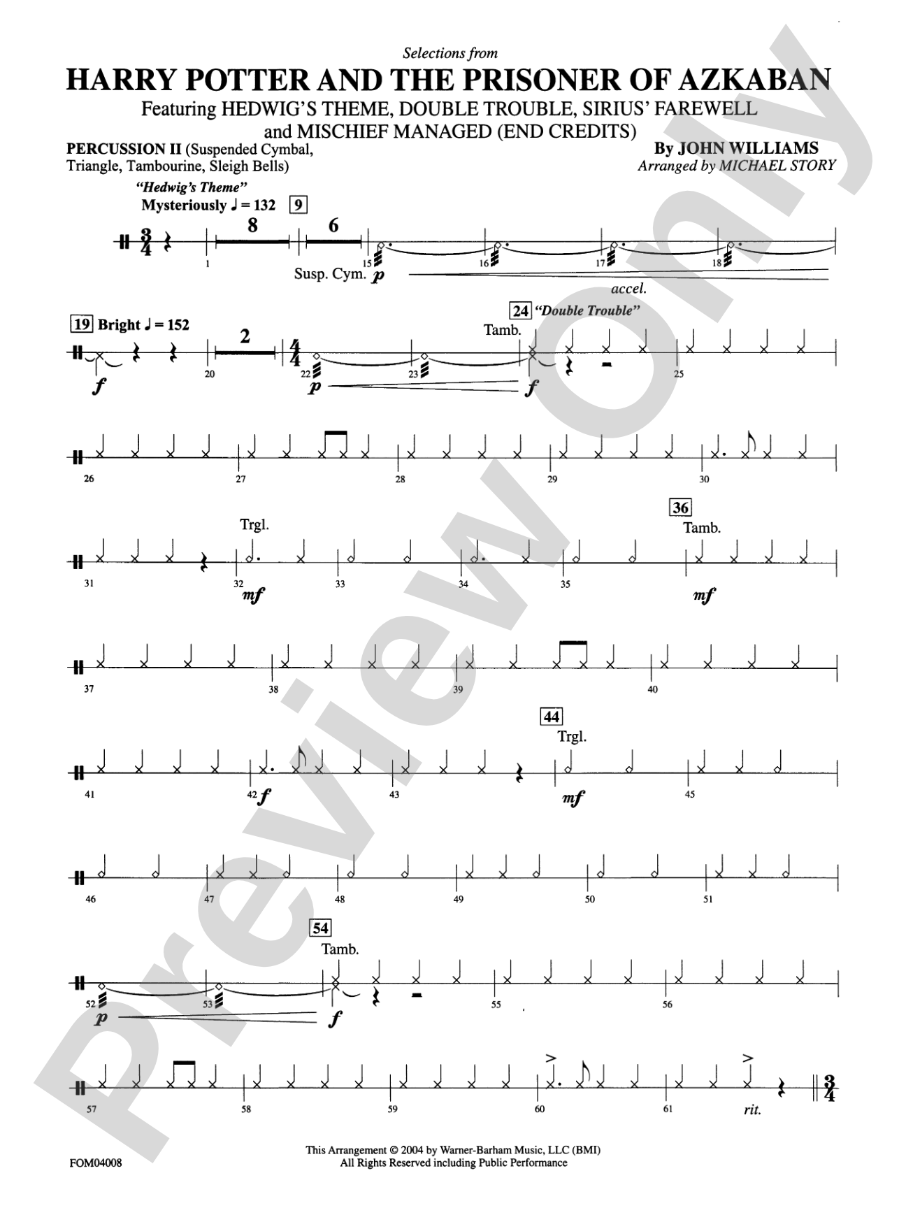 Harry Potter and the Prisoner of Azkaban: 2nd Percussion